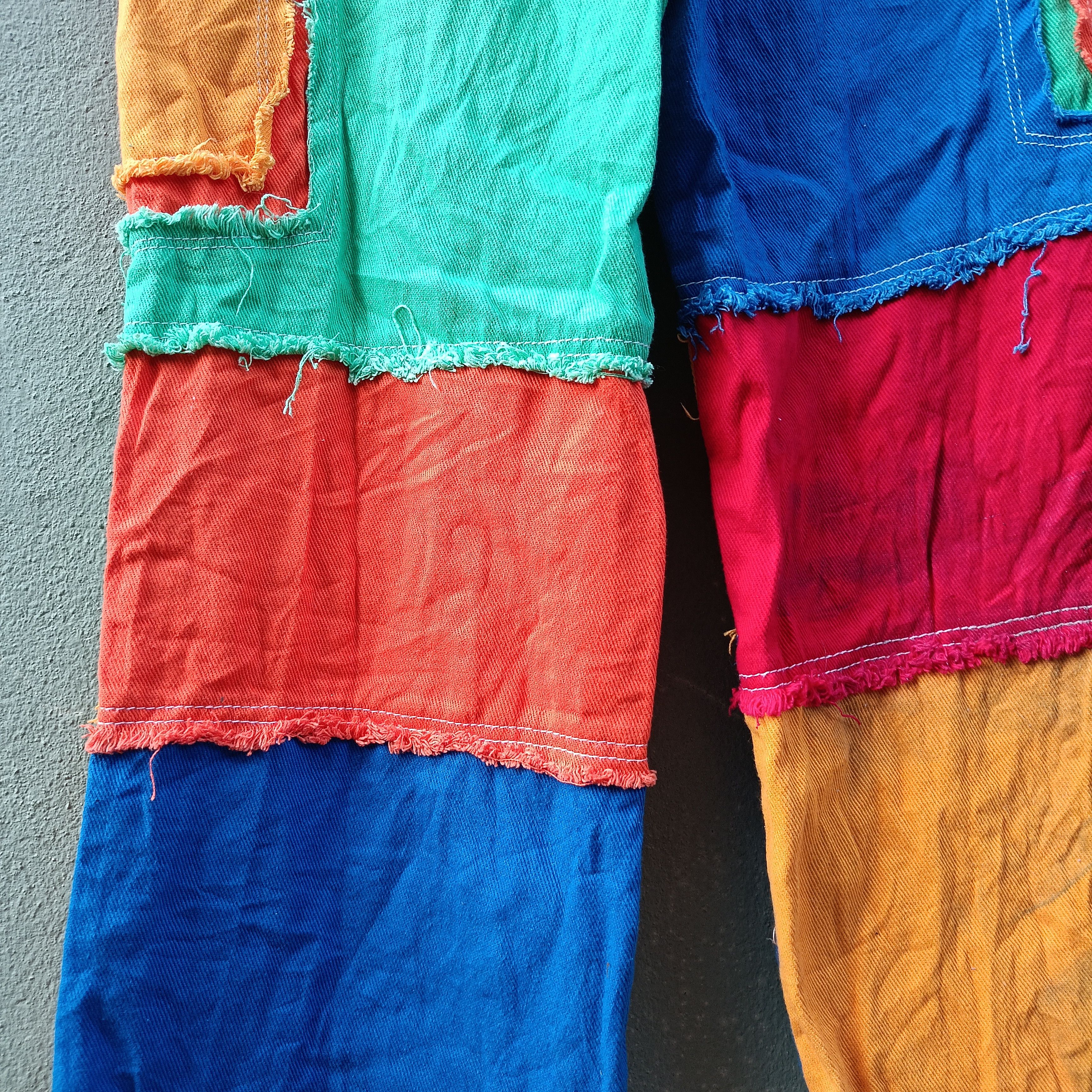 Japanese Brand Patchwork Multicolour Jeans Size US 30 / EU 46 - 19 Thumbnail