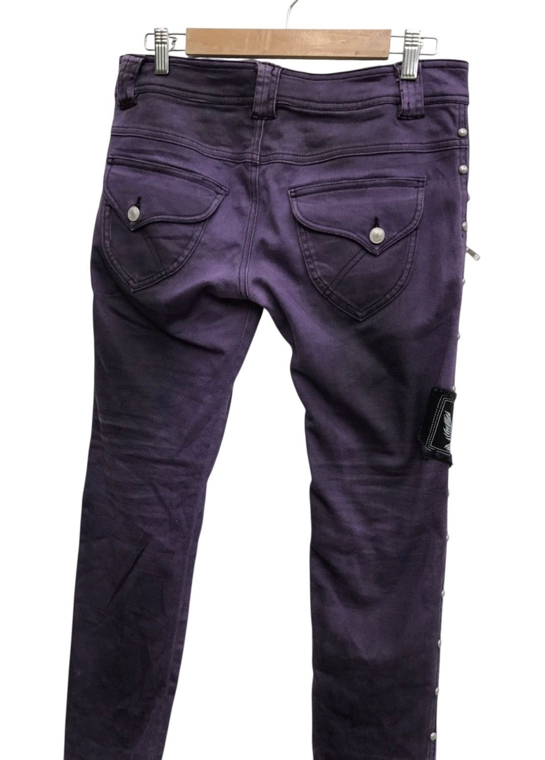 Japanese Brand Algonquins Punk Skinny Pants Zipper Patches Punk Anarchy Size US 31 - 9 Thumbnail