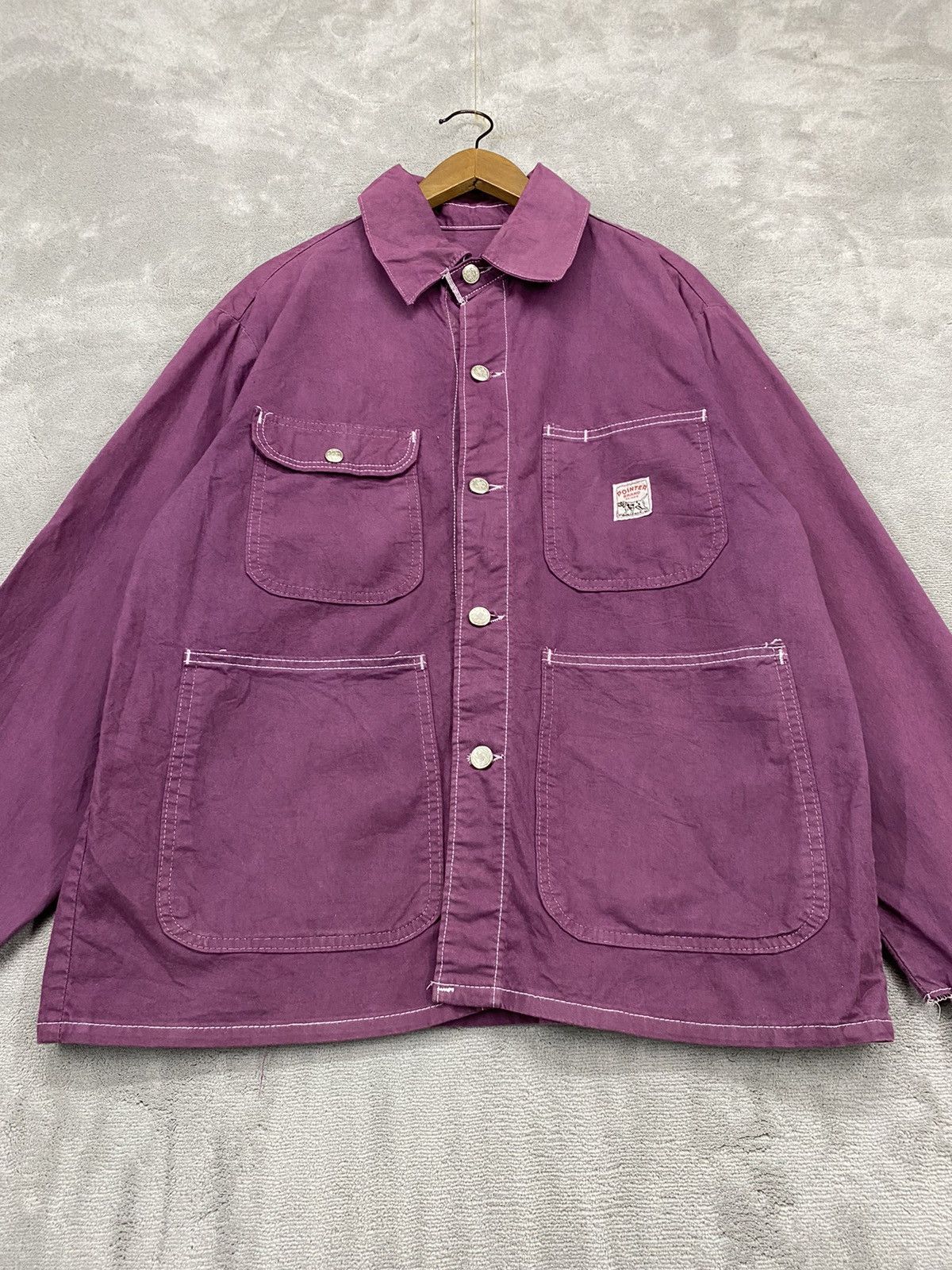 Pointer Vintage 80s POINTER BRAND Workwear Purple Jecket Made In USA Size US L / EU 52-54 / 3 - 10 Thumbnail