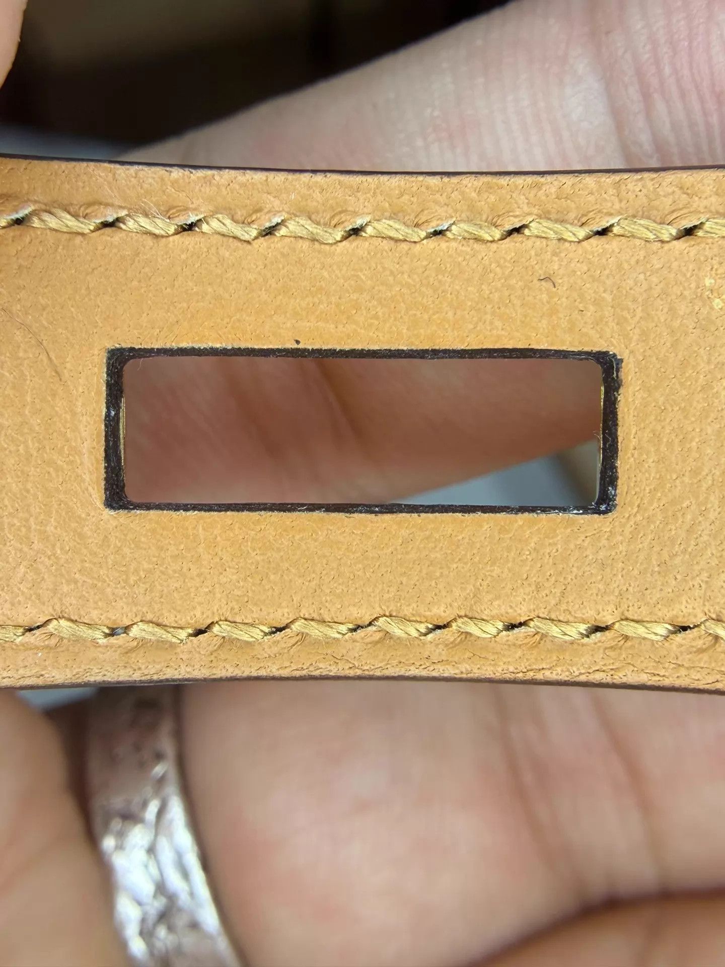 Hermes Hermes Kelly Belt Elephant Grey Gold Buckle W New Size ONE SIZE - 7 Thumbnail