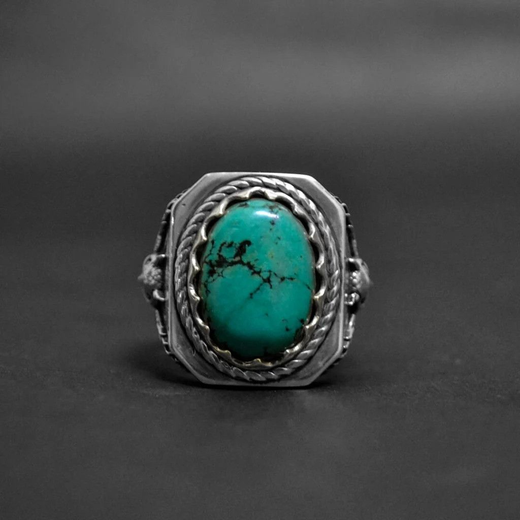 Vintage Stone Owl Ring Size ONE SIZE - 8 Thumbnail