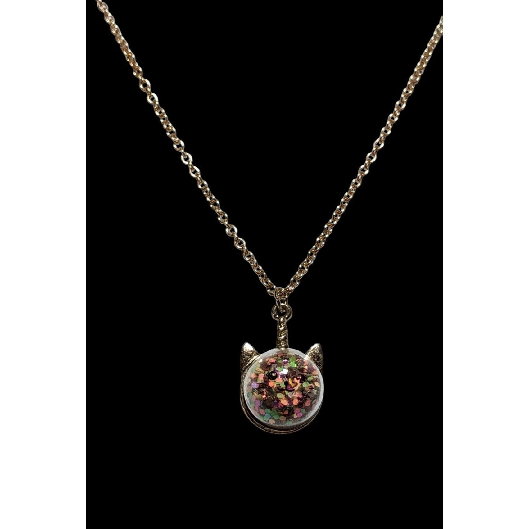 Other Rainbow Glitter Caticorn Necklace Size ONE SIZE - 2 Thumbnail