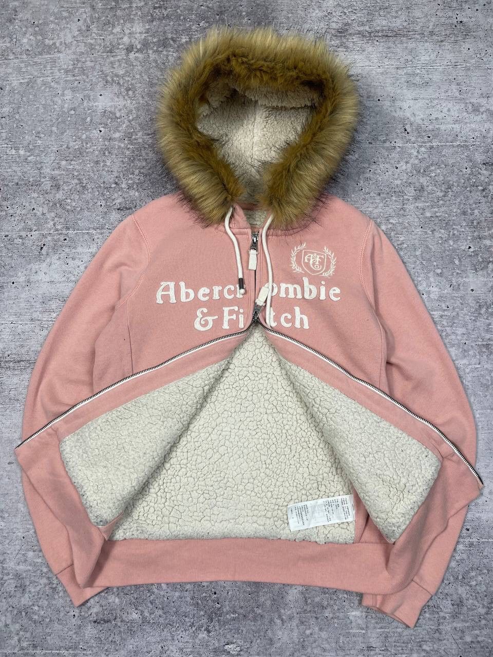 Abercrombie & Fitch Vintage Abercrombie And Fitch Faux Fur Zip Up Hoodie Y2K Size S / US 4 / IT 40 - 5 Thumbnail
