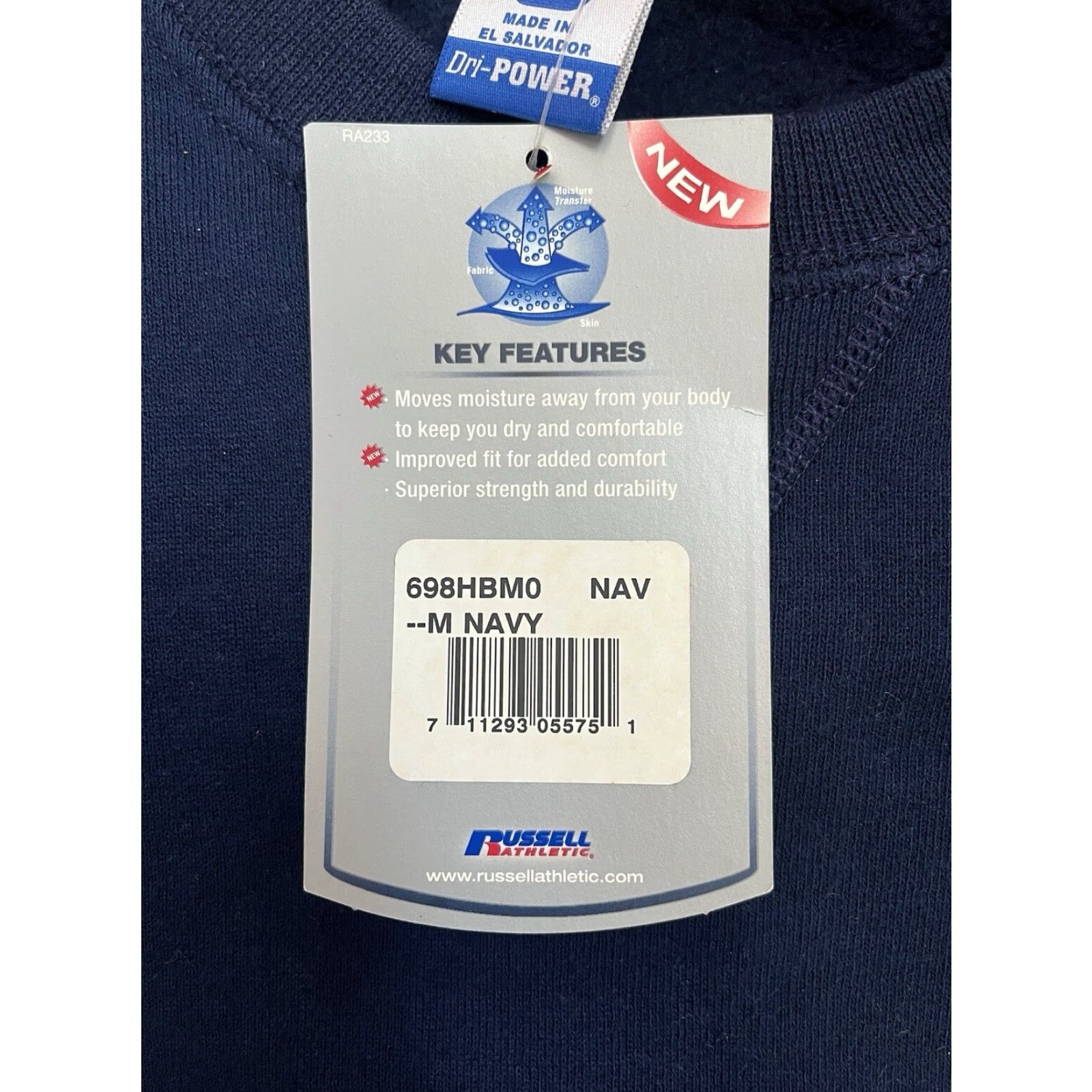 Russell Athletic VINTAGE russell athletic crewneck sweatshirt Mens M Navy blue NWT deadstock 2010sOS Size US M / EU 48-50 / 2 - 3 Thumbnail