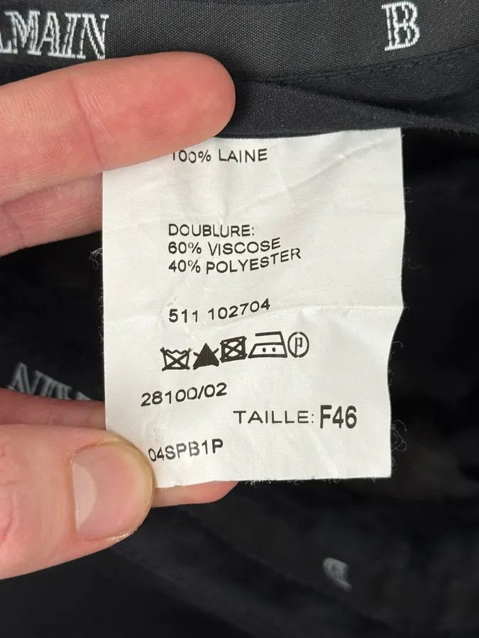 Balmain Balmain Black Wool Tailored Pants Size US 32 / EU 48 - 11 Thumbnail