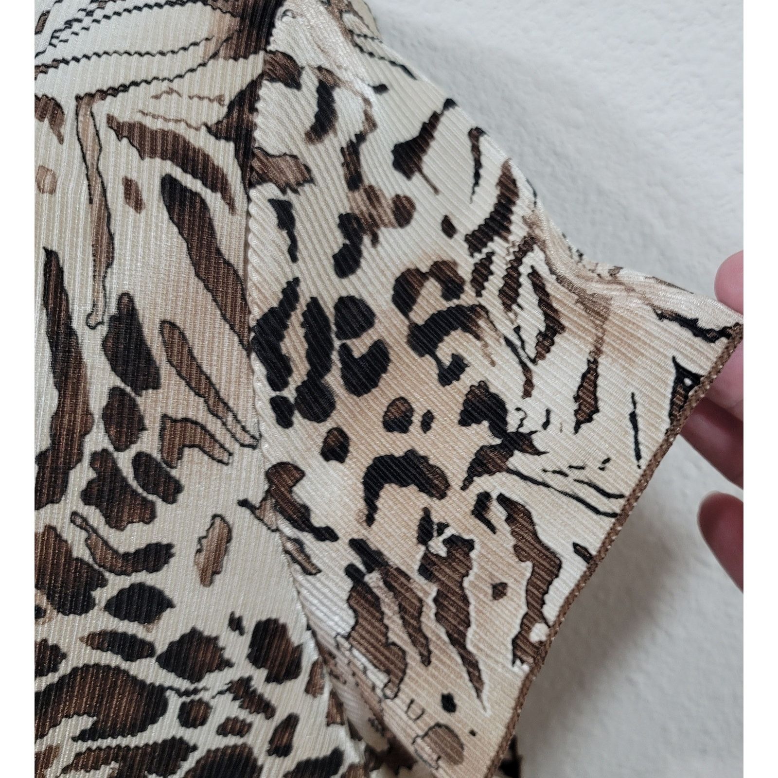 Other Dress Barn Brown Leopard Print Pleated Top 2X Plus Size XXL / US 16-18 / IT 52-54 - 6 Thumbnail