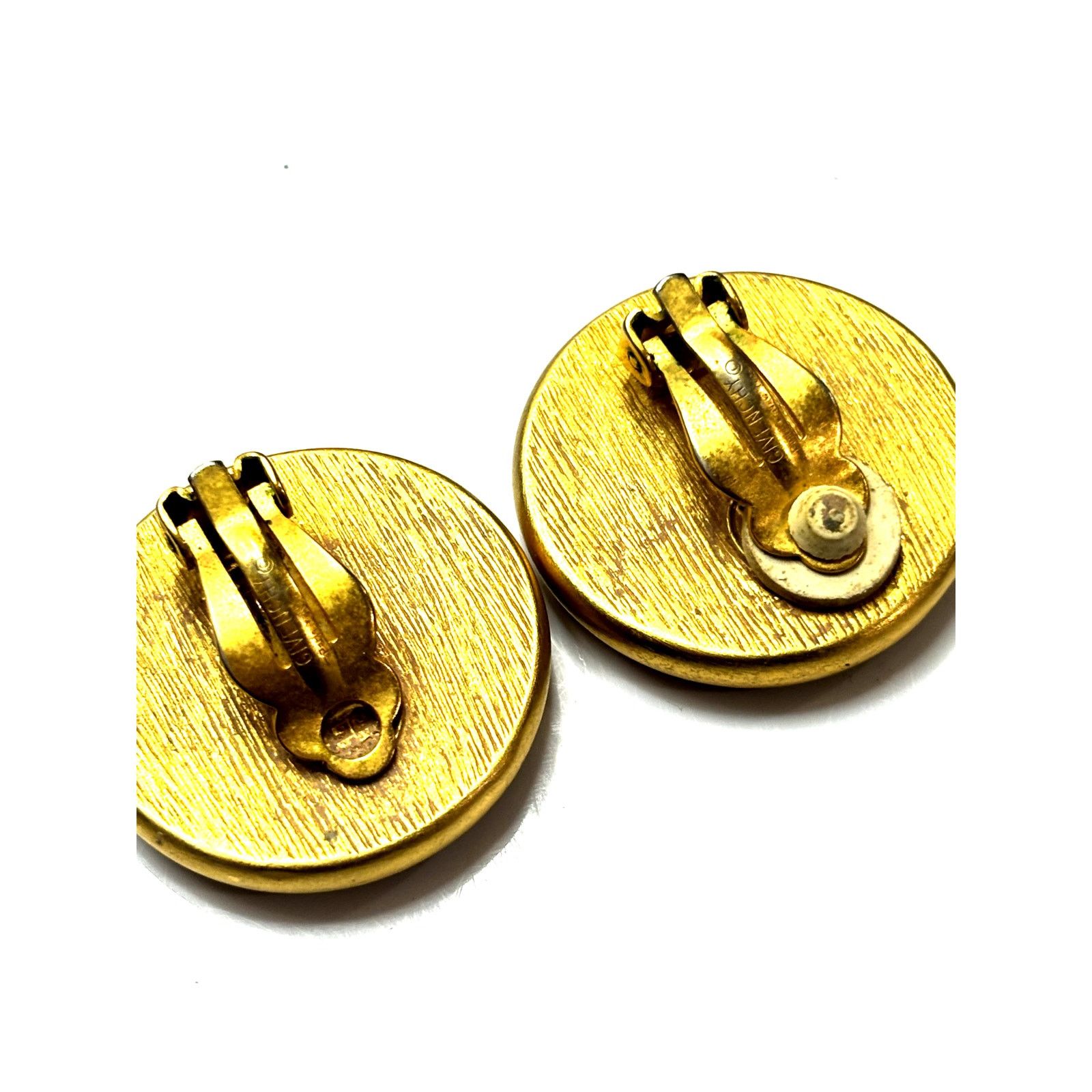 Givenchy GIVENCHY Vintage Paris New York Button Faux Amber Earrings Size ONE SIZE - 5 Thumbnail