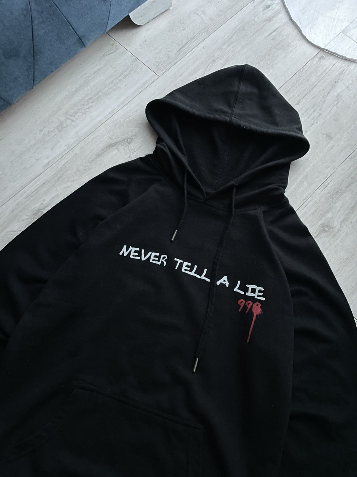 Rap Tees Juice Wrld 999 “Never Tell A Lie” Black Hoodie Rap RARE Size US M / EU 48-50 / 2 - 3 Thumbnail