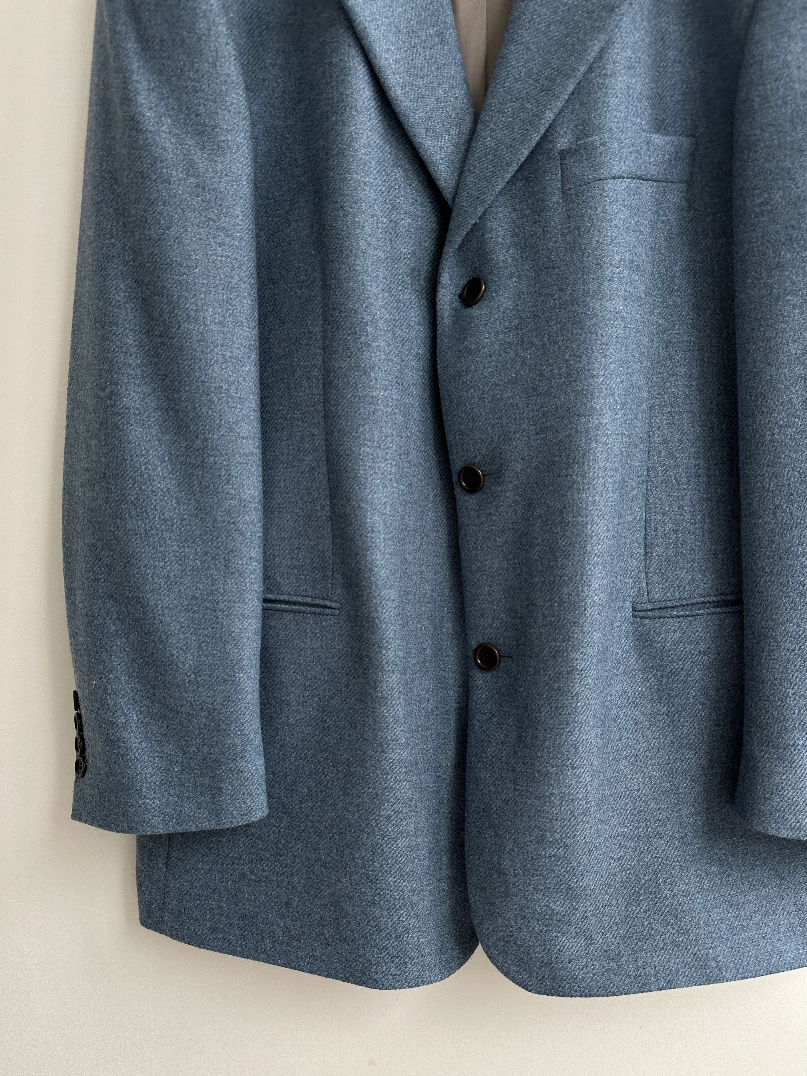 Hugo Boss Vintage Hugo Boss Loro Piana Blue Blazer Size 48R - 5 Thumbnail