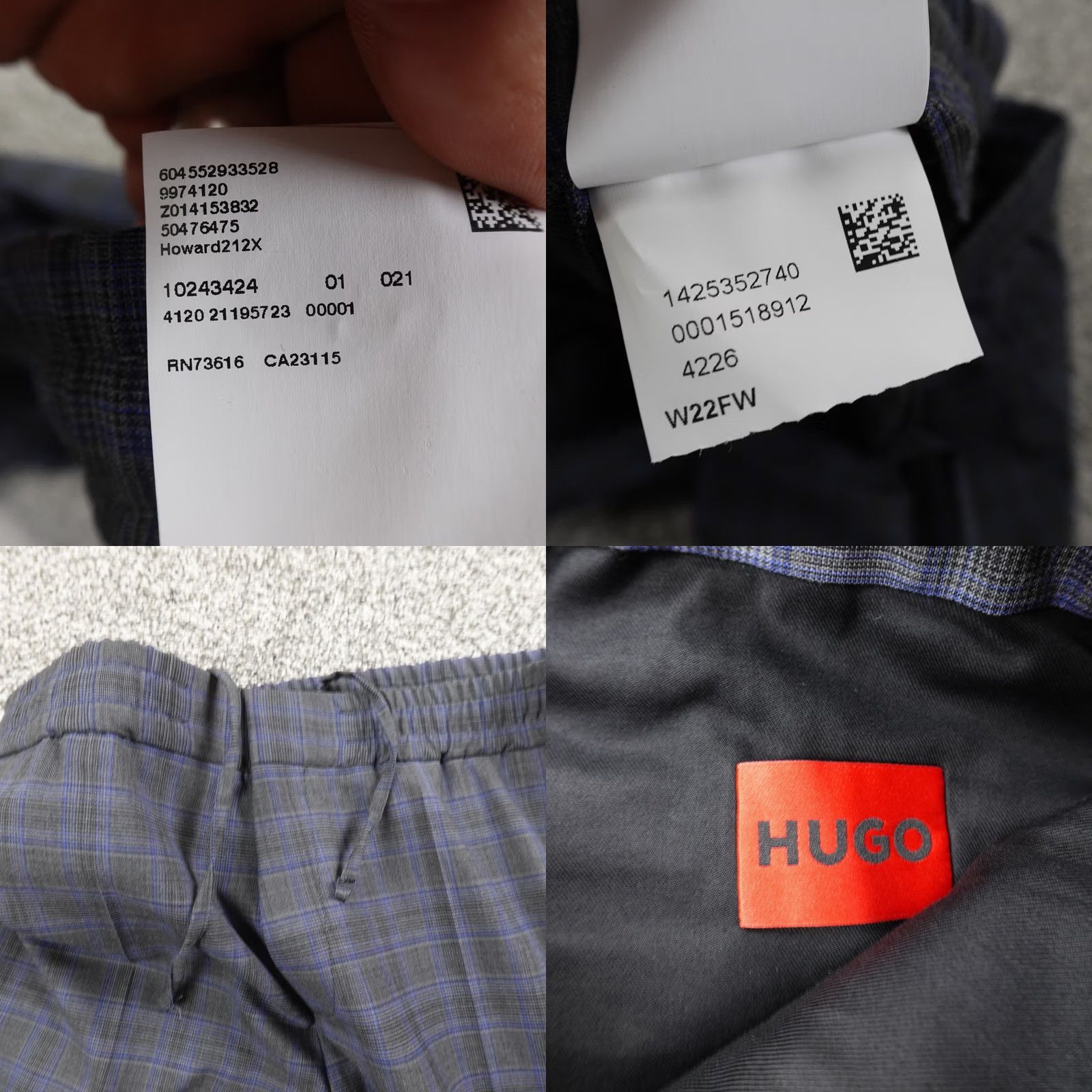 Vintage Hugo Boss Pants Mens 34X28 Gray Wool Chino Trouser Slacks Drawstring Stretch Dress Pants Regular Mens 34 Gray Front Flat Pocket Wool/Polyester/Spandex Size US 34 / EU 50 - 8 Thumbnail