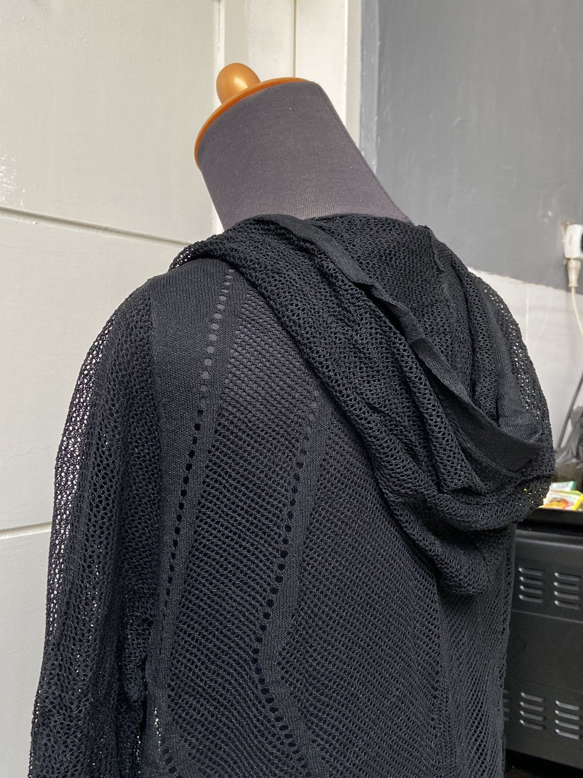 Designer LINEA FORMICA Black Mesh Cardigan Size US M / EU 48-50 / 2 - 15 Thumbnail