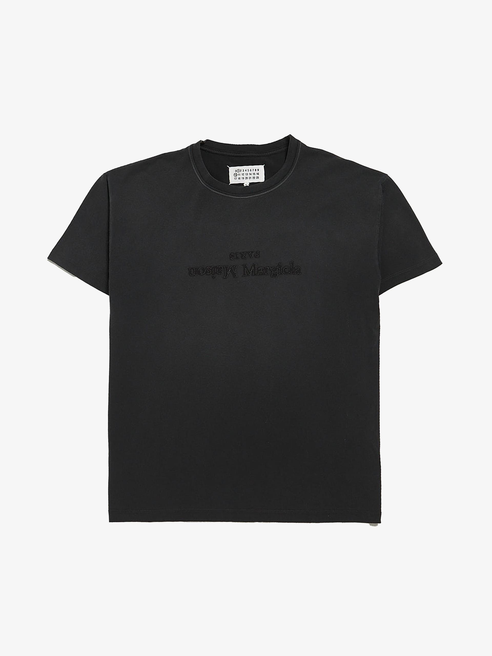 Maison Margiela Black Logo Embroidered and Printed T-shirt Size US L / EU 52-54 / 3 - 1 Thumbnail