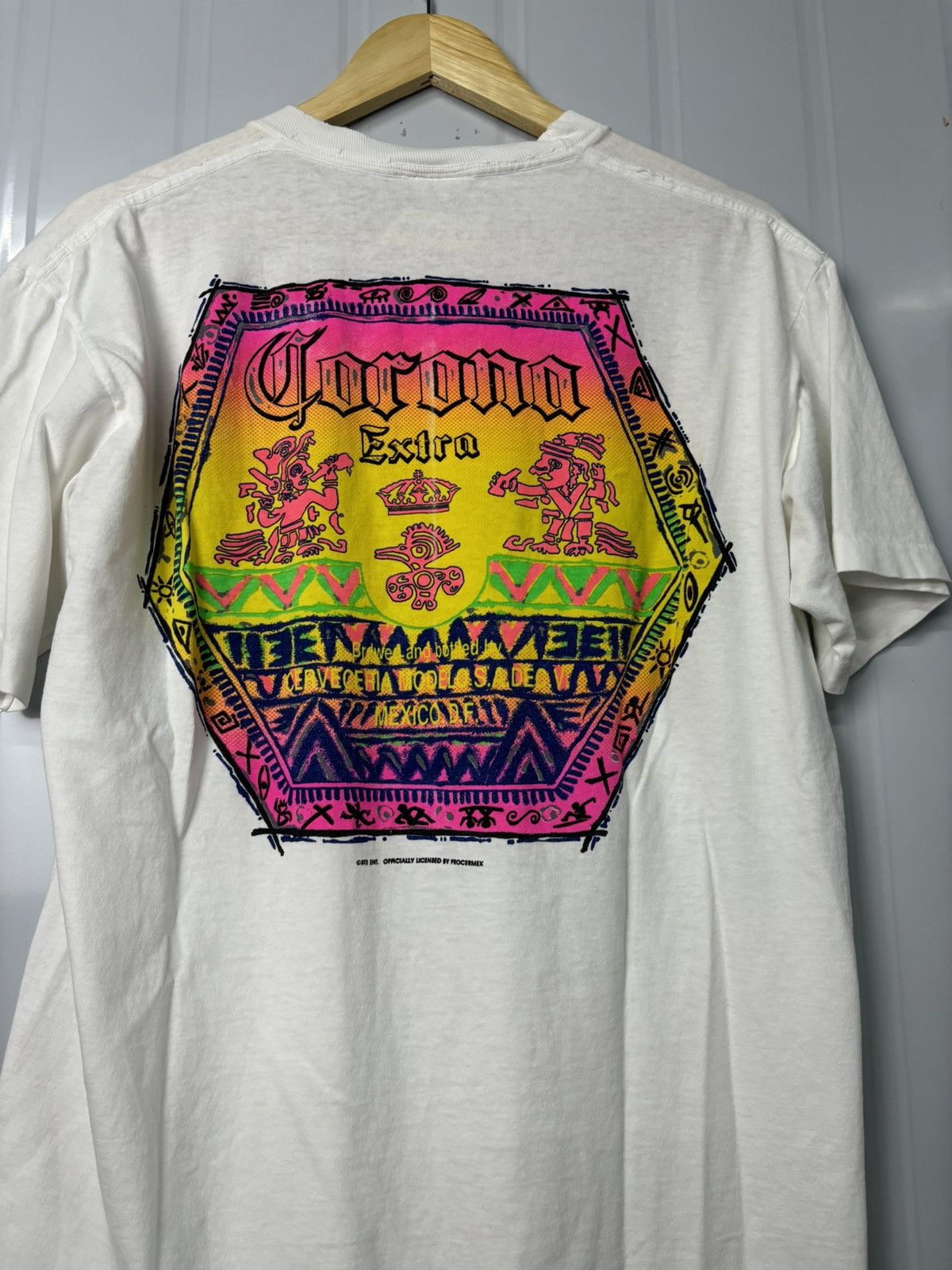 Budweiser × Vintage RARE! Vintage 90’s Promo Corona Extra Art Size US L / EU 52-54 / 3 - 1 Thumbnail