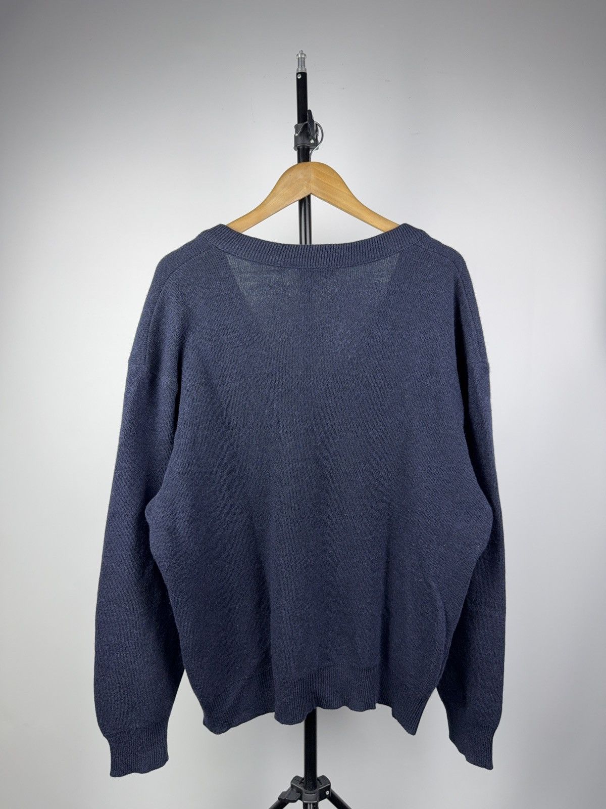 Lacoste Vintage Lacoste Made In France Wool Blend Cardigan Navy XL Size US L / EU 52-54 / 3 - 8 Thumbnail