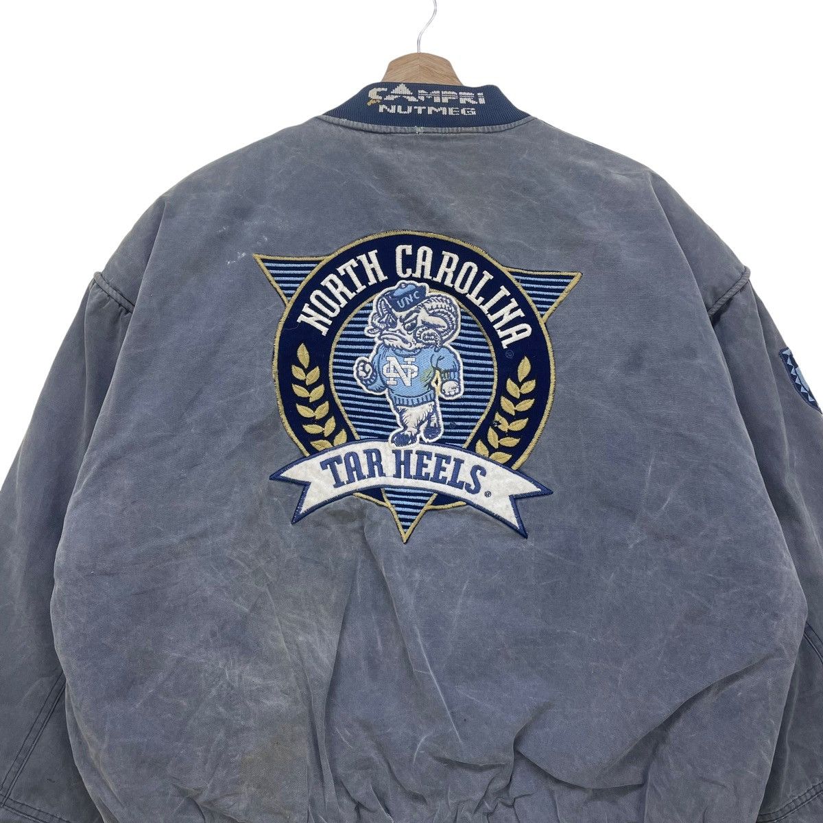 Nutmeg Vtg Nutmeg Mills University North Caronila Bomber Jacket Size US L / EU 52-54 / 3 - 17 Thumbnail