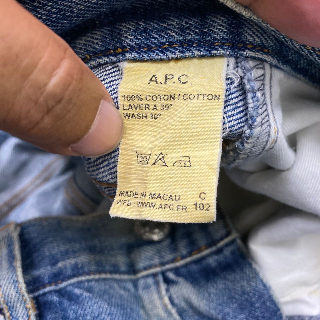 A.P.C. 💥Best Offer💥Vintage APC Selvegde Redline Distressed Denim Size US 31 - 18 Thumbnail