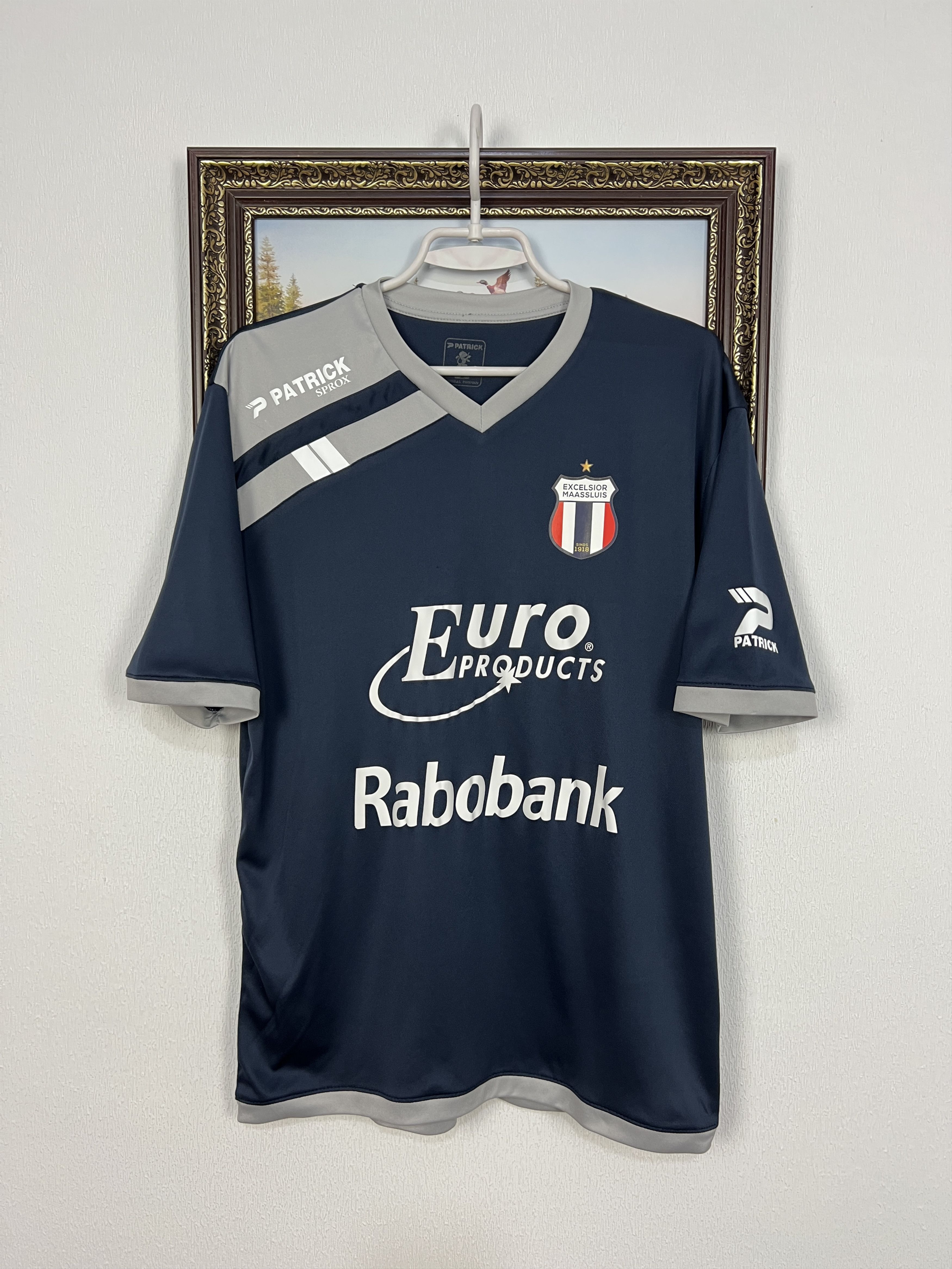 Vintage Excelsior Maassluis Football Shirt Soccer Blue Mens Jersey Size US L / EU 52-54 / 3 - 1 Thumbnail