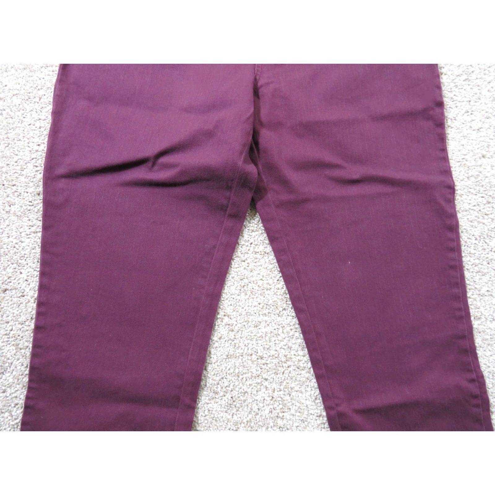 Vintage St. John's Bay Jeans Burgundy Maroon 16P 34x28.5 Denim Stretch 5-Pocket High Rise Straight Womens Size 38" / US 16 / IT 52 - 3 Thumbnail