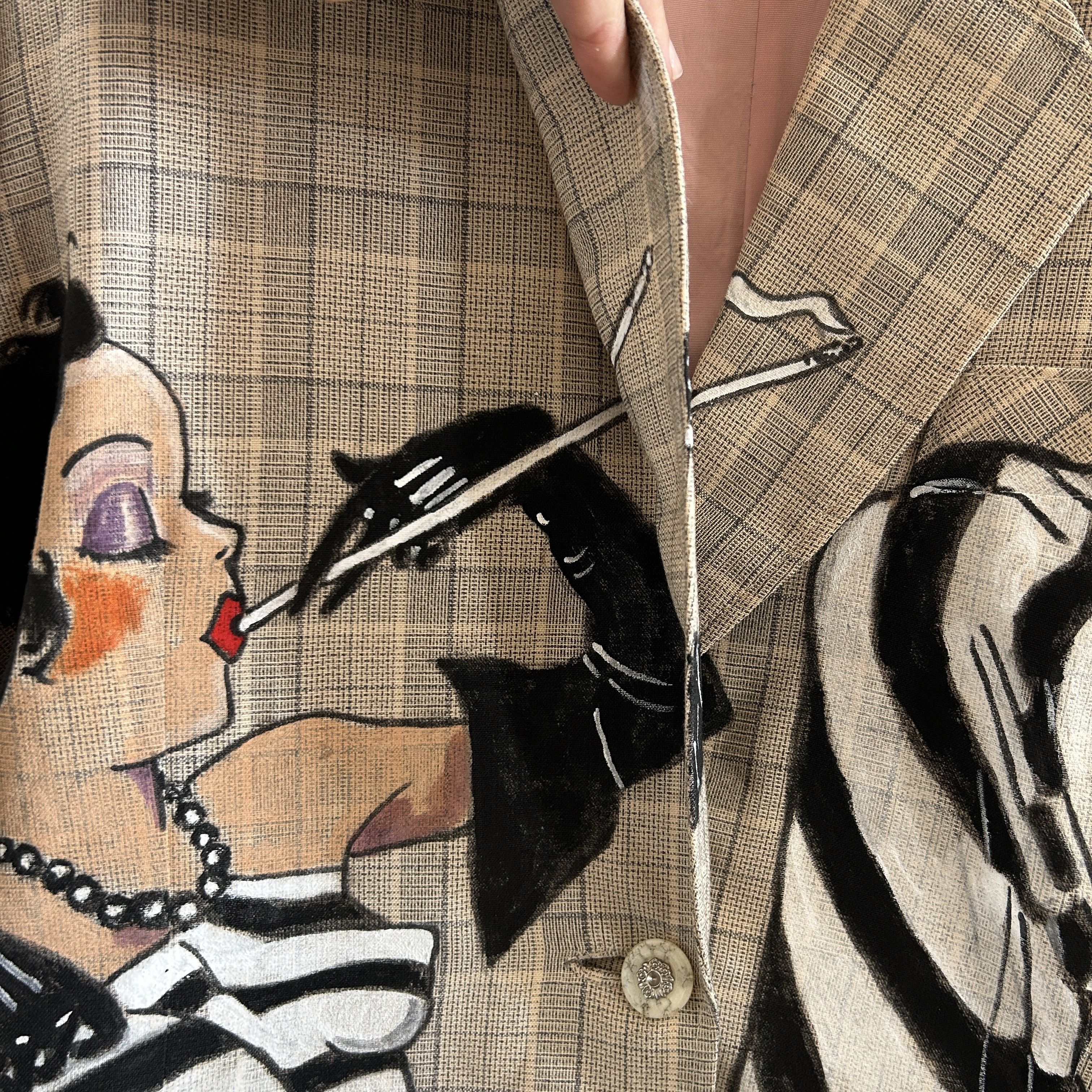 Custommade Custom made Hand Painted Art Deco Blazer Size XL / US 12-14 / IT 48-50 - 16 Thumbnail