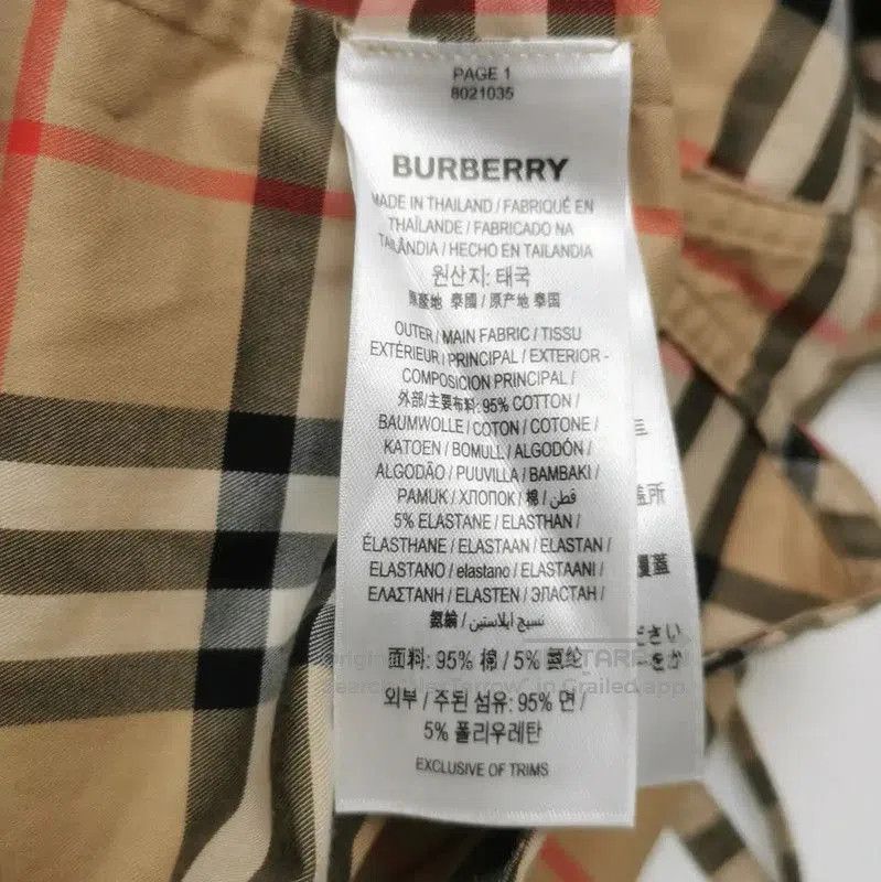 Burberry Burberry Cotton Check Dress in Khaki. Size M / US 6-8 / IT 42-44 - 6 Thumbnail