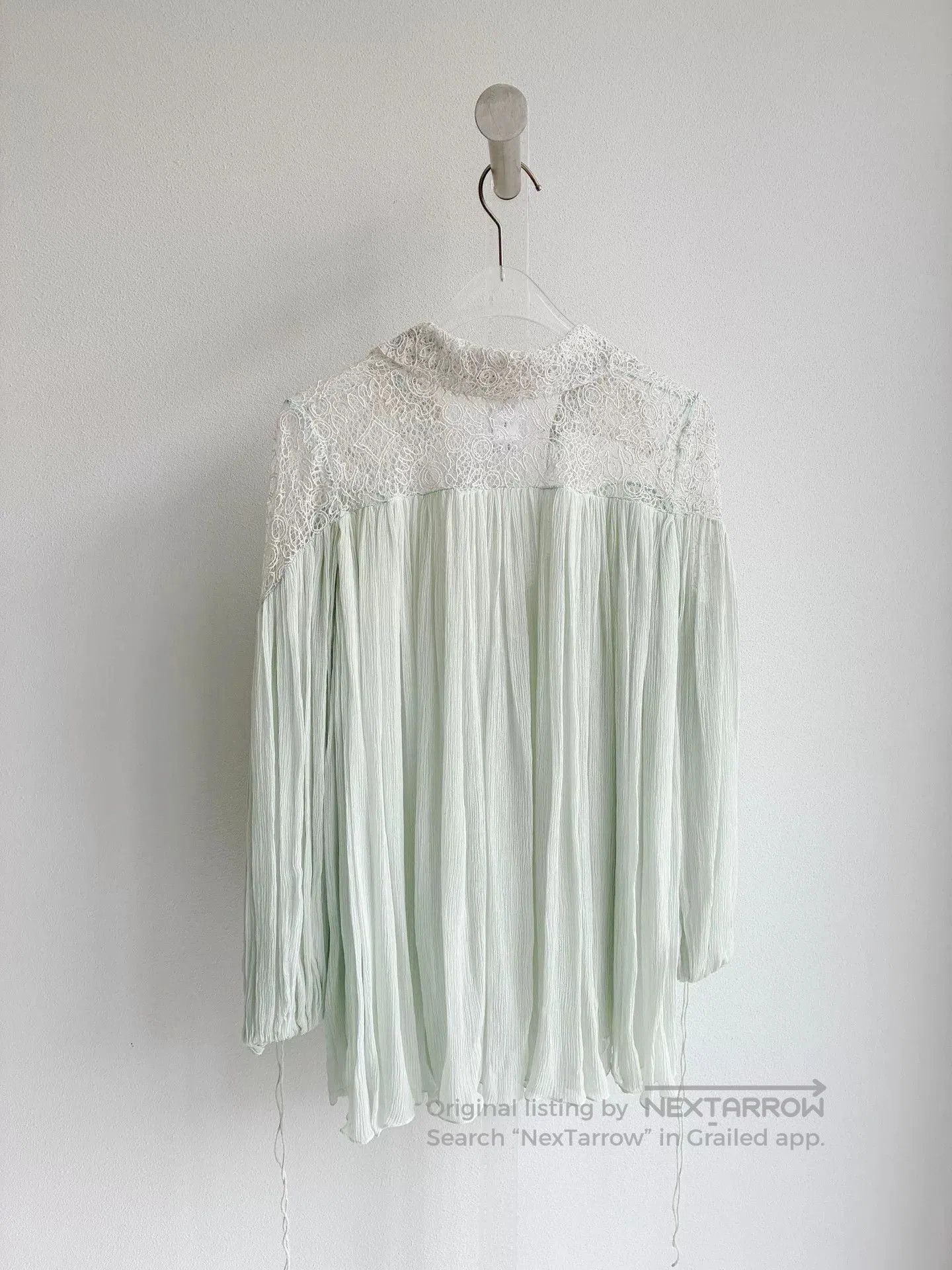 Chloe Chloe Mint Green Lace Shirt. Size XXS / US 00 / IT 34 - 2 Thumbnail