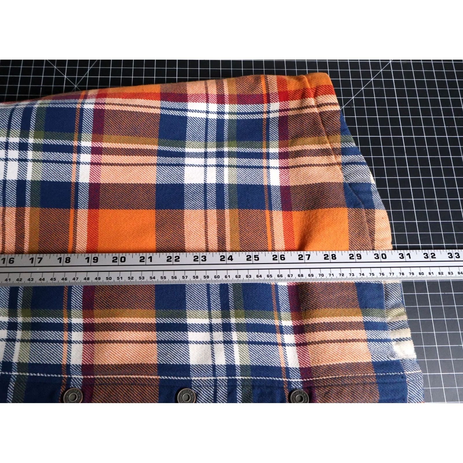 Vintage Duluth Flannel Shirt Jacket Men's XL Orange Blue Plaid Fleece Lined Flapjack Size US XL / EU 56 / 4 - 6 Thumbnail