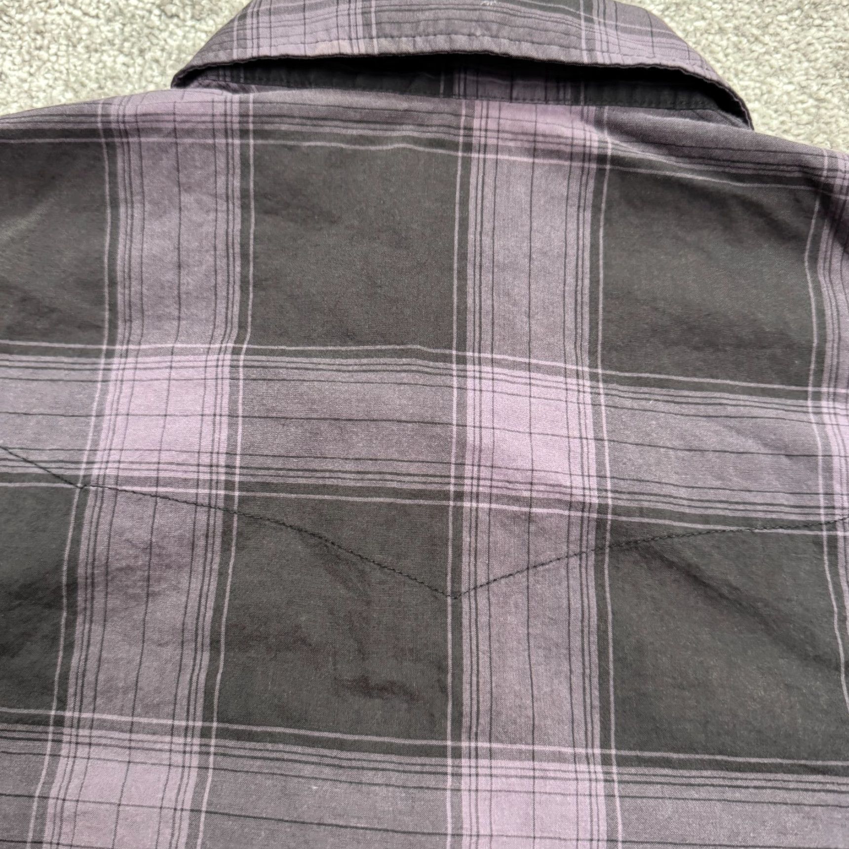 Gap VINTAGE Gap Western Yoke Button-Down Shirt Mens Medium Purple Plaid Cotton Casual Size US M / EU 48-50 / 2 - 5 Thumbnail