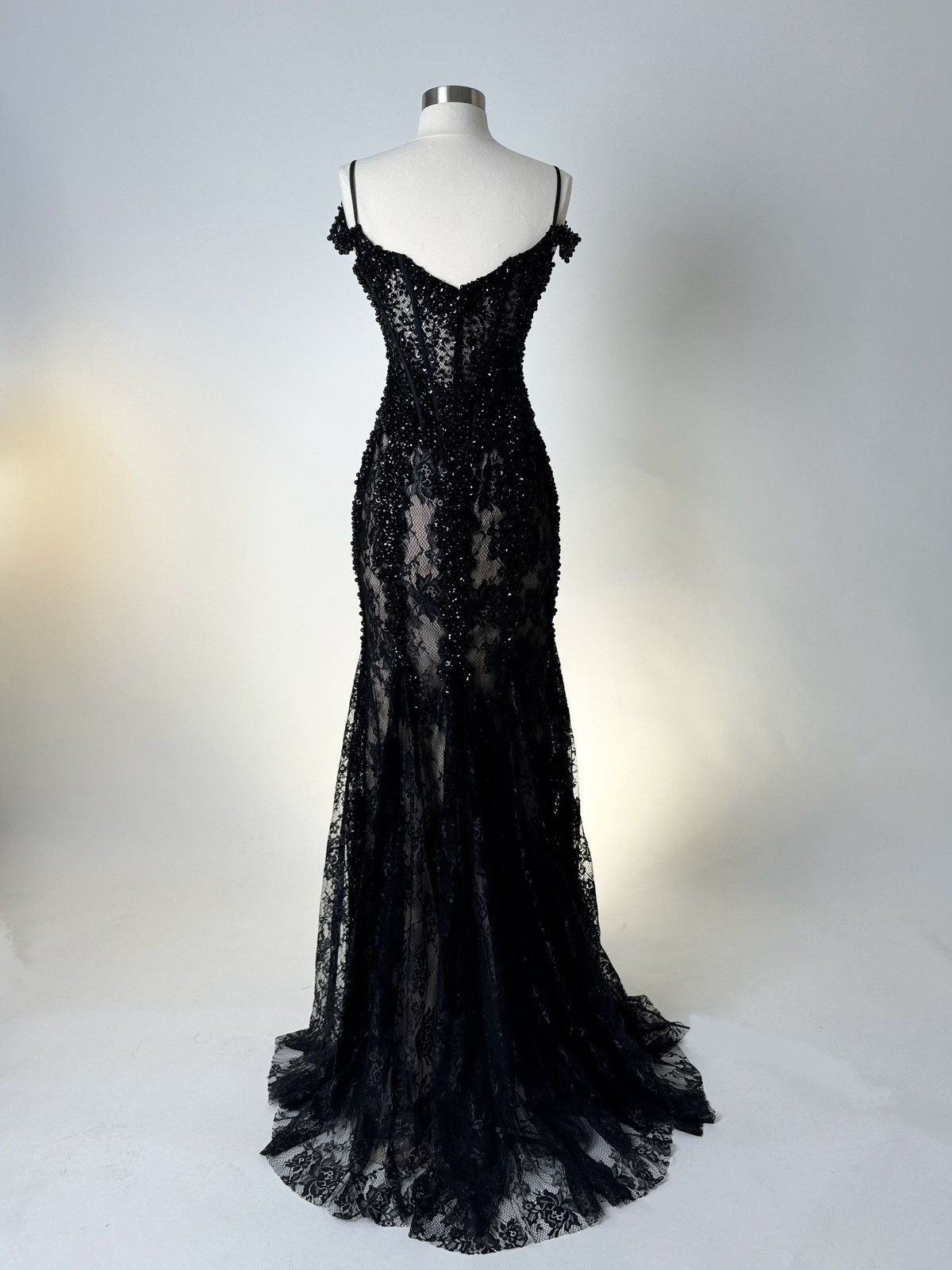 Other Brand New US 2 Jovani Black Beaded Maxi Dress Size XS / US 0-2 / IT 36-38 - 7 Thumbnail