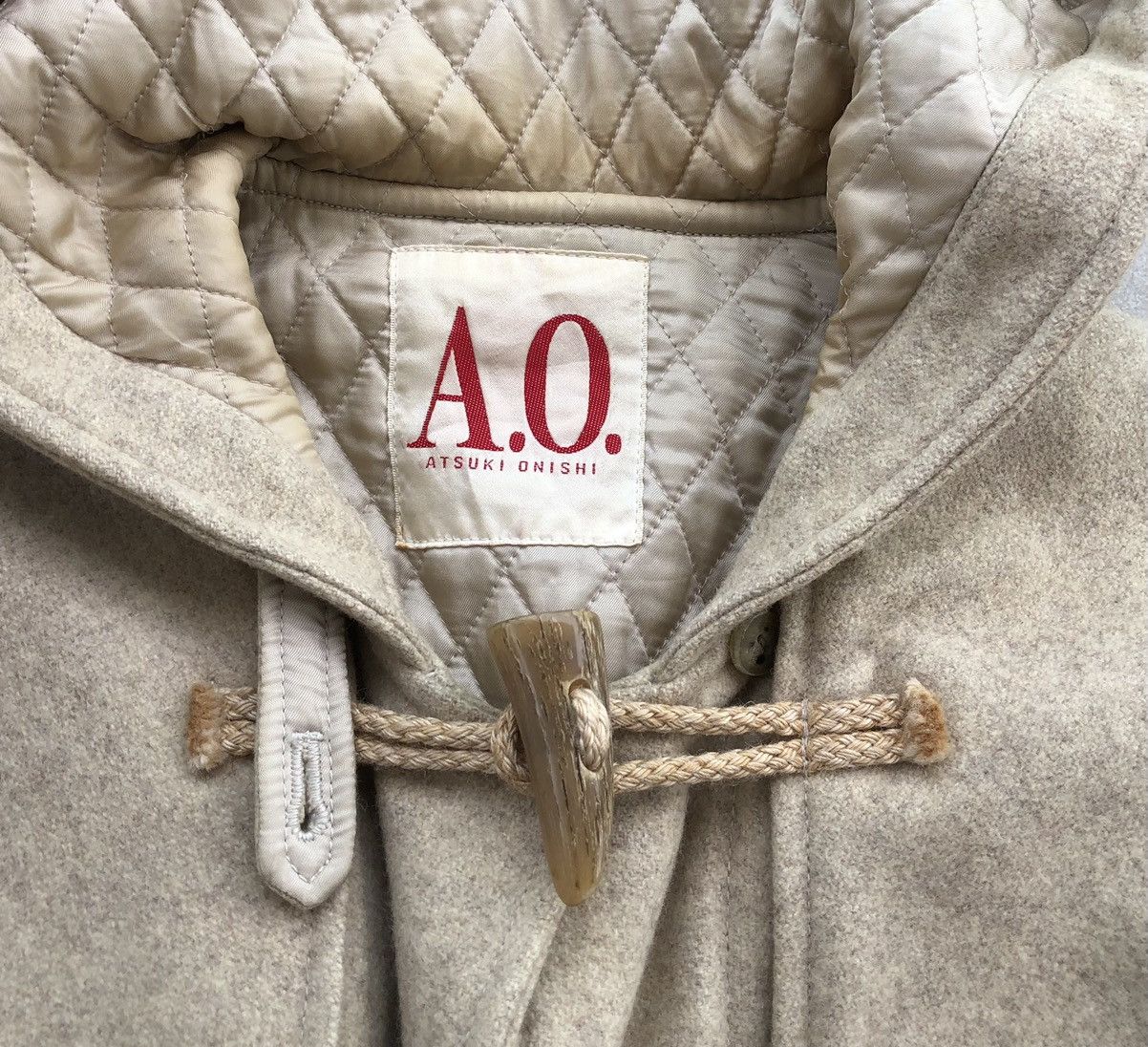 Japanese Brand Vintage A.O. Atsuki Onishi Wool Duffer Hoodie Jacket Size US M / EU 48-50 / 2 - 17 Thumbnail