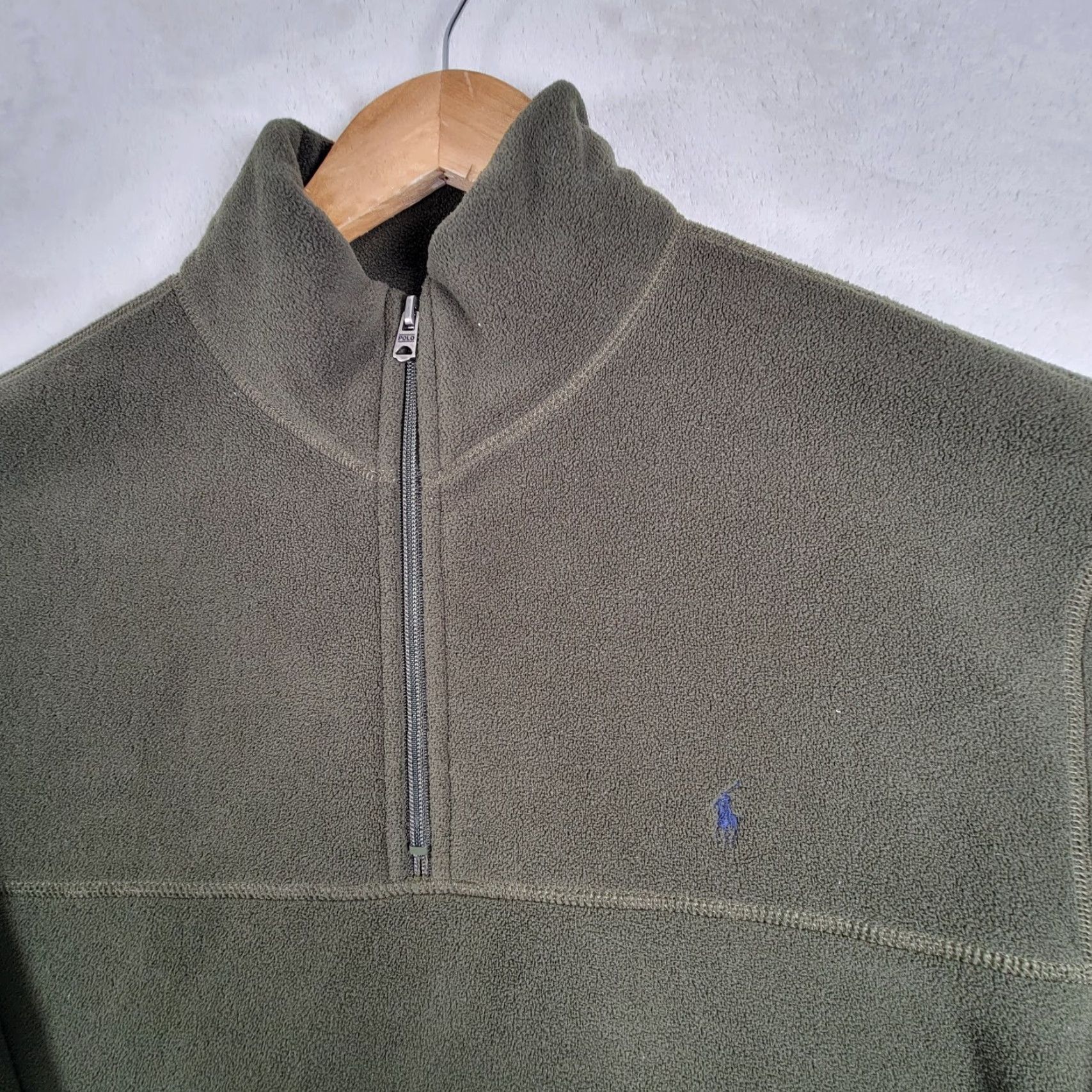 Ralph Lauren VINTAGE Polo Ralph Lauren 1/4 zip Sweater Size Large Mens Green Pullover 1/4 Zip Winter Fall Spring Size US L / EU 52-54 / 3 - 2 Thumbnail