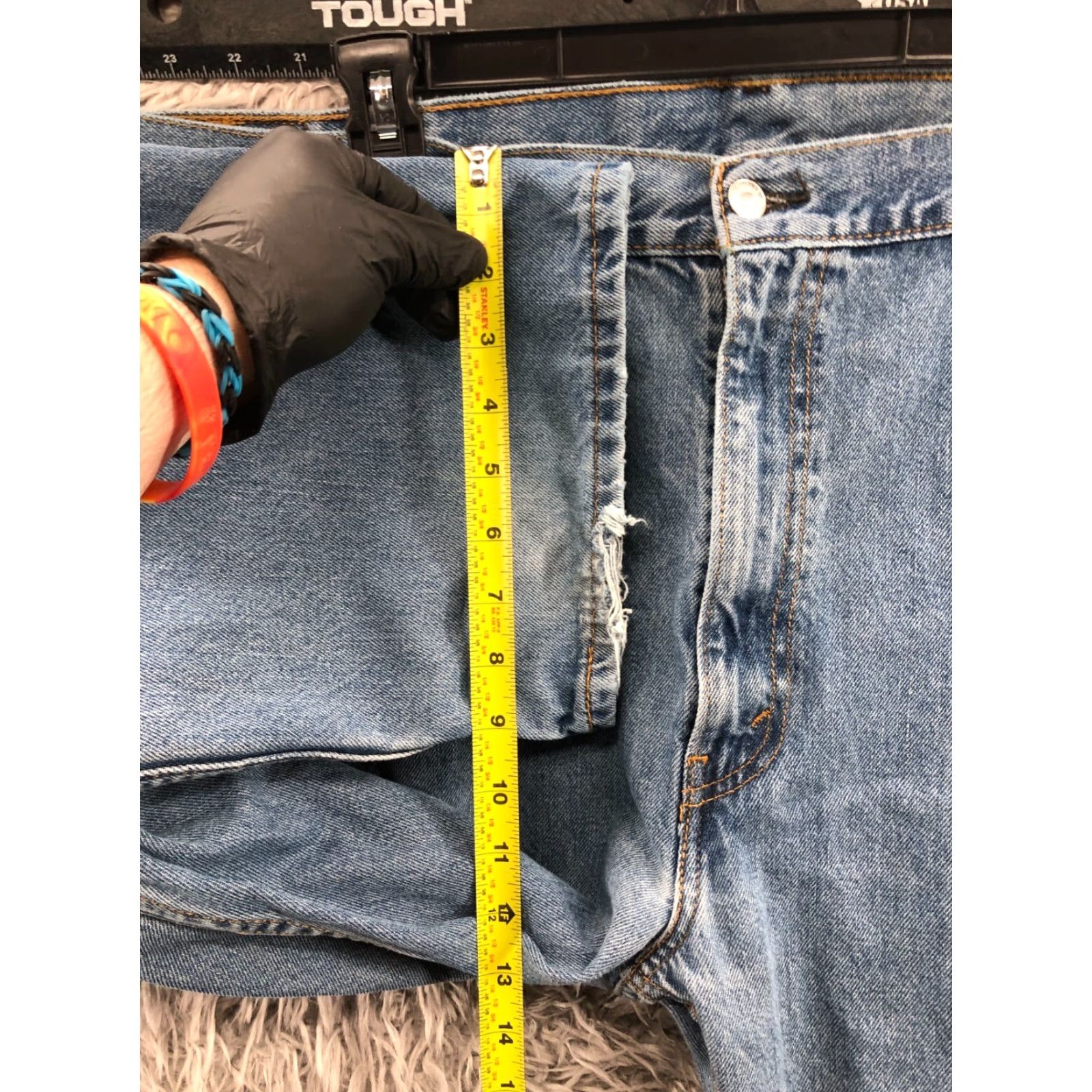 Levi's Levi's 505 Jeans Mens Regular Straight Denim Blue 46x32 Mid Rise 46 Waist 32 Inseam 5-Pocket Size US 30 / EU 46 - 4 Thumbnail