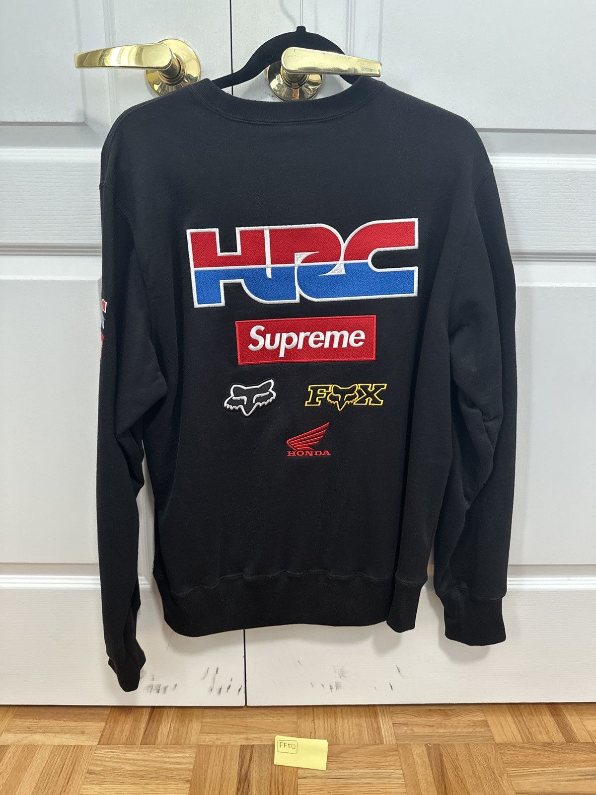 supreme Honda Fox crewneck Black Lsize サイズL Honda Fox Racing