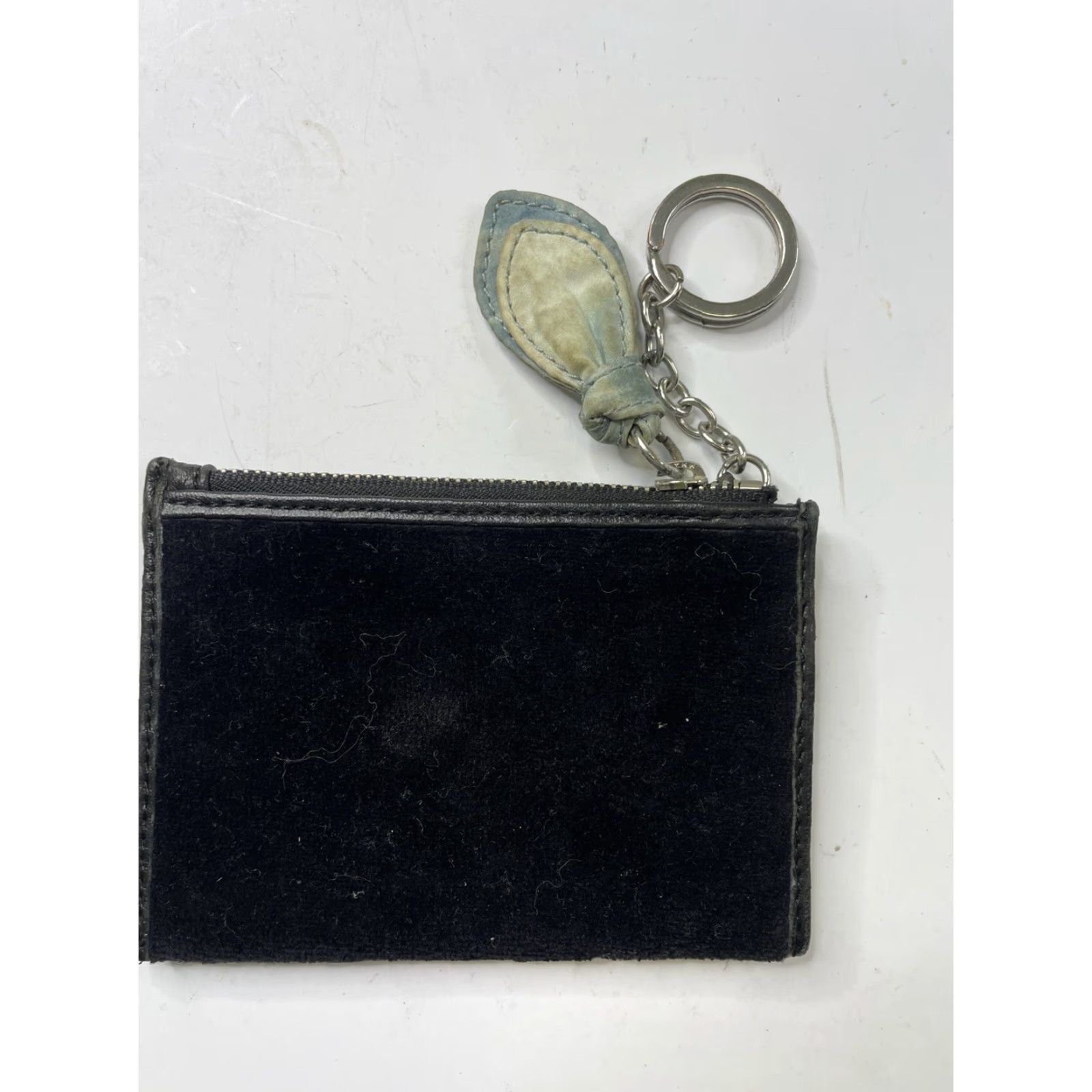 Juicy Couture VINTAGE Juicy Couture Wallet Wristlet Black Floral Leather Suede Zipper Logo Women S Small Size ONE SIZE - 2 Thumbnail