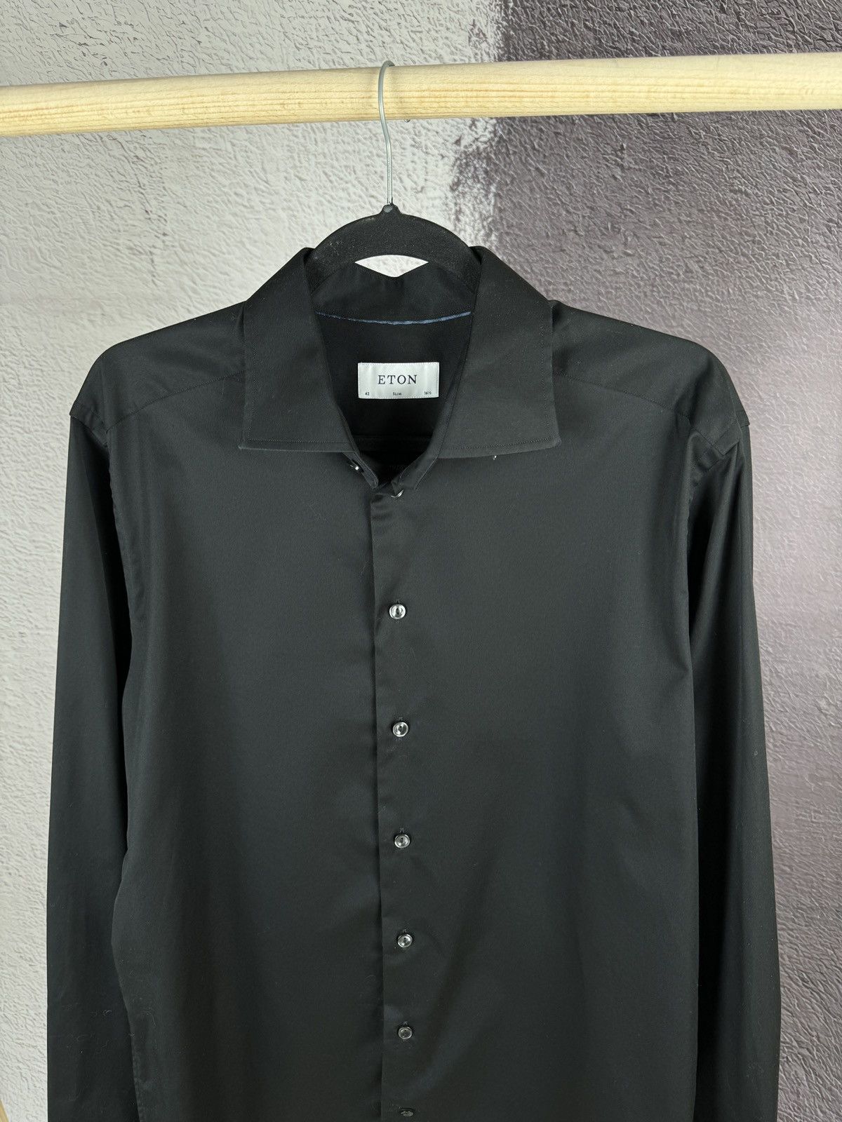 Eton ETON black basic long sleeve shirt size 42 Size US L / EU 52-54 / 3 - 7 Thumbnail