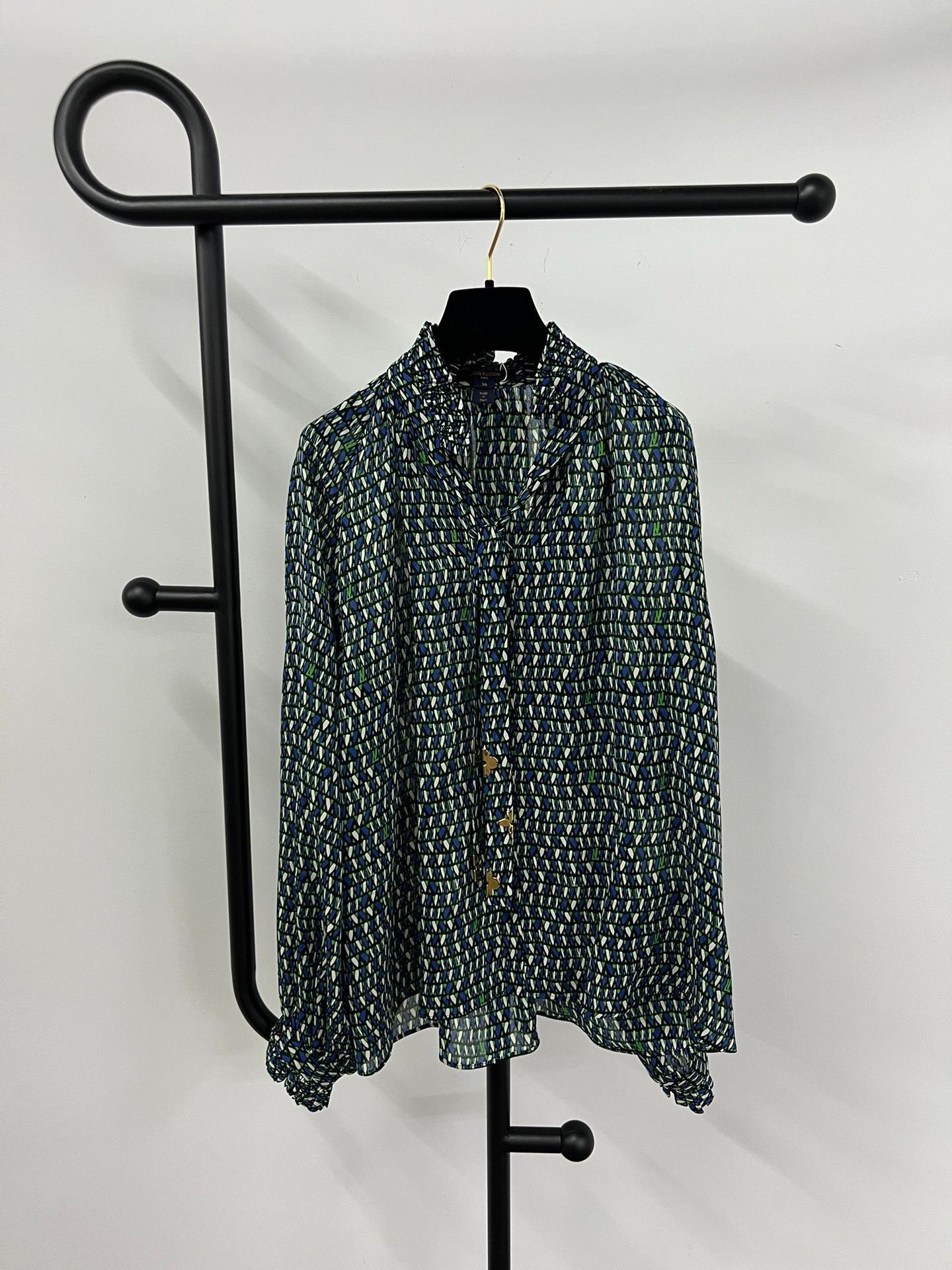 Louis Vuitton LV Pop Print Silk Tie-Up Top Size XS / US 0-2 / IT 36-38 - 1 Thumbnail