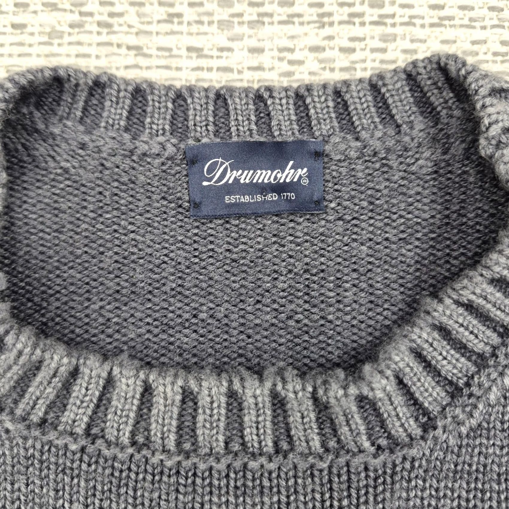 Drumohr Drumohr Sweater Mens Medium Gray Merino Wool Crewneck Pullover Made Italy Size US M / EU 48-50 / 2 - 5 Thumbnail