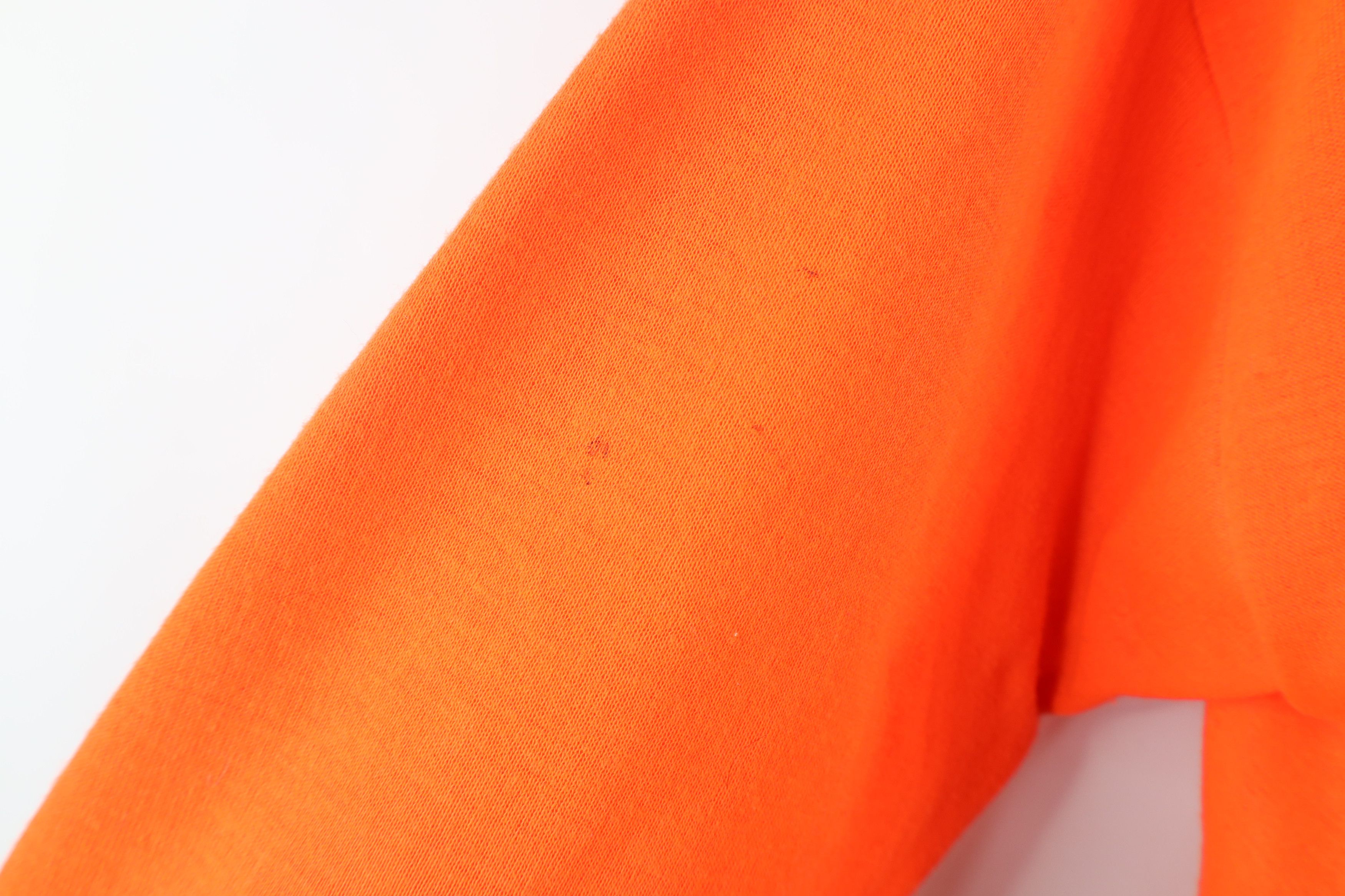 Vintage Vintage 80s Streetwear Full Zip Hoodie Blaze Orange USA Size US L / EU 52-54 / 3 - 6 Thumbnail