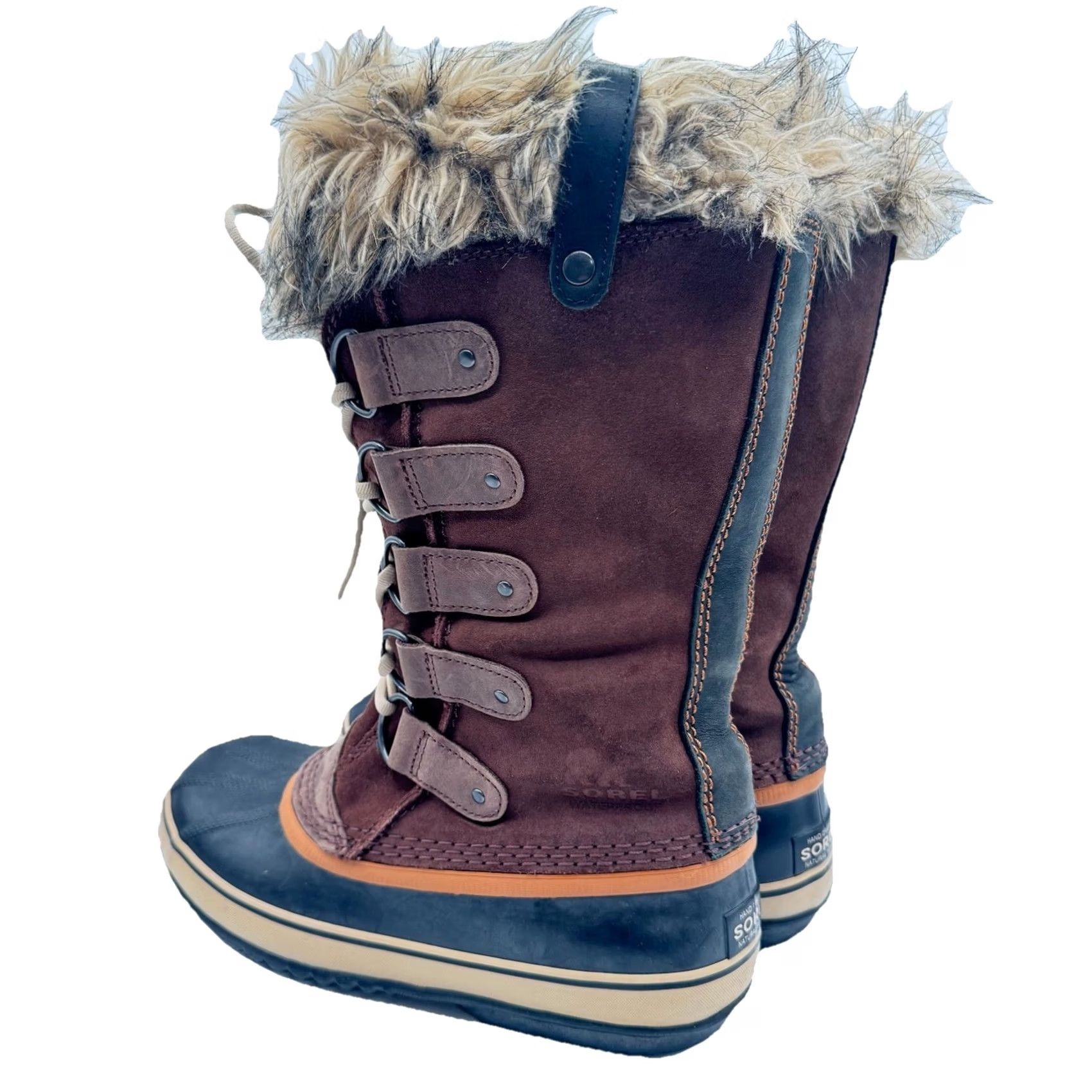 SOREL Sorel Boots Women 9 Joan Of Arctic Waterproof Leather Brown Faux Fur Lined Snow Boot Womens Size US 9 / IT 39 - 2 Thumbnail