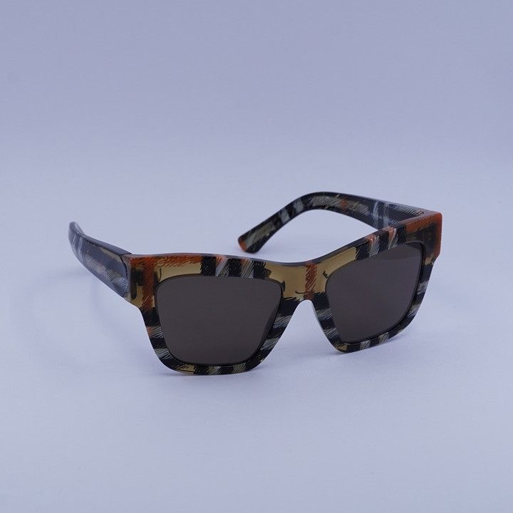Burberry Burberry BE4449 4146/73 Sunglasses Check Sand Cat Eye Frame Size ONE SIZE - 7 Thumbnail