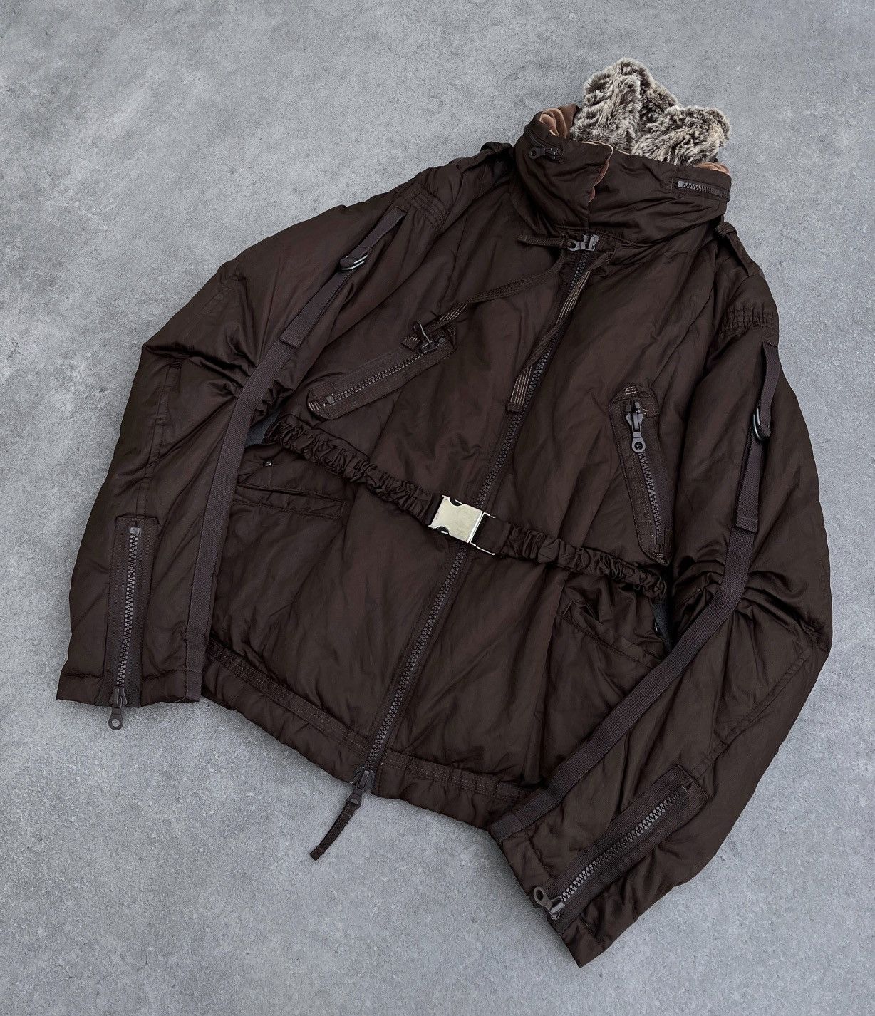 Marithe + Francois Girbaud 🔥 Rare MARITHE FRANCOIS GIRBAUT BONDAGE PUFFER JACKET Size M / US 6-8 / IT 42-44 - 4 Thumbnail
