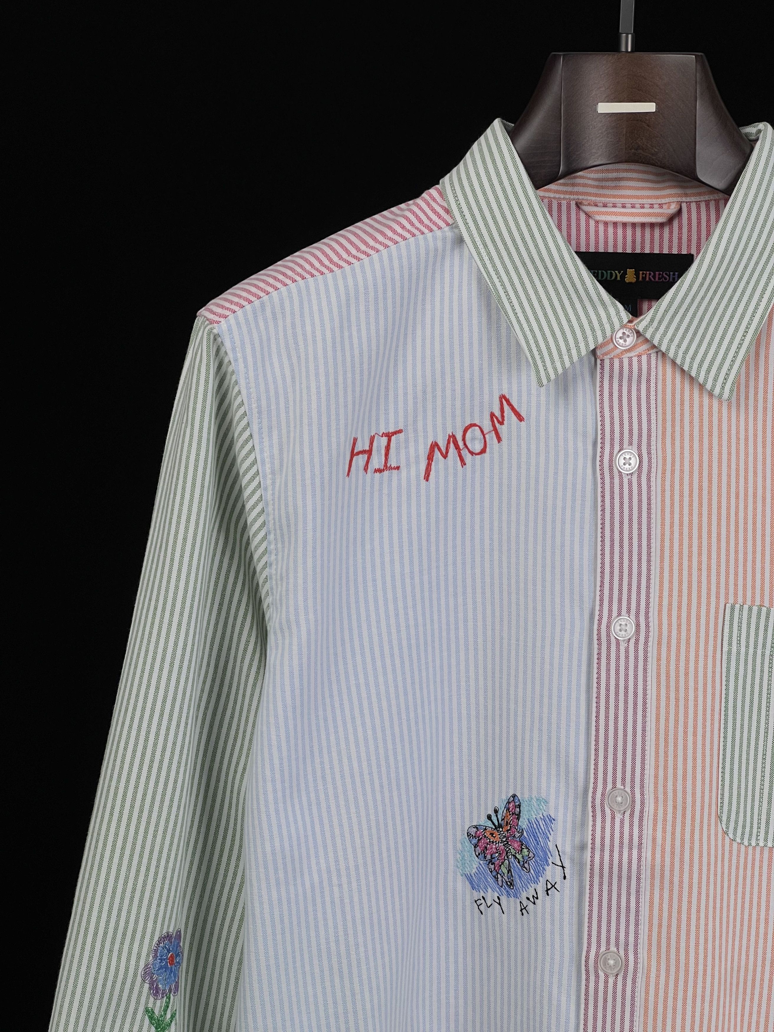 Teddy Fresh Brand New Doodle Pinstripe Shirt Embroidery Hila Klein Size US M / EU 48-50 / 2 - 5 Thumbnail