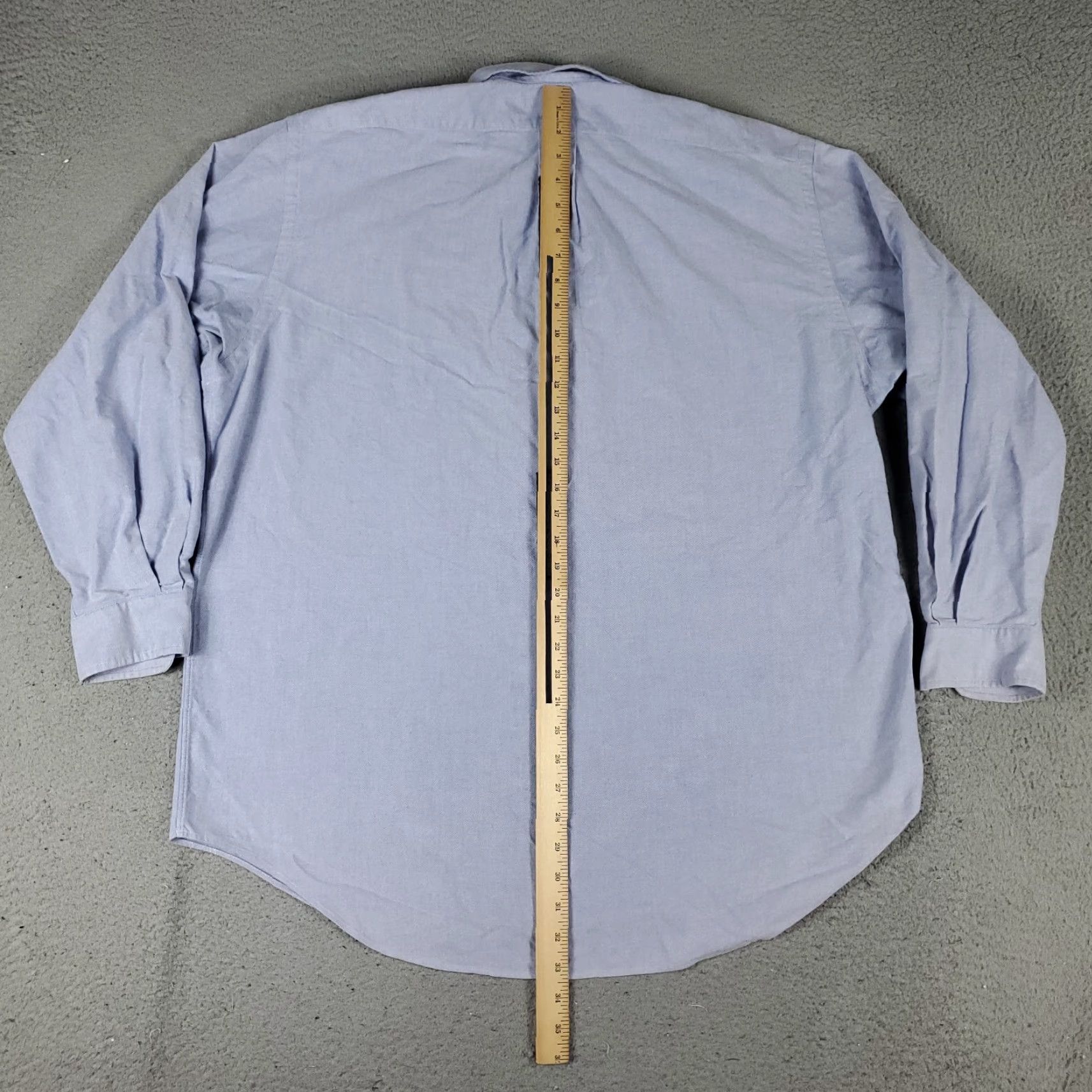 Ralph Lauren Ralph Lauren Dress Shirt Mens Size 17 Blue Long Sleeve Button-Down Regular Fit Size 46R - 6 Thumbnail