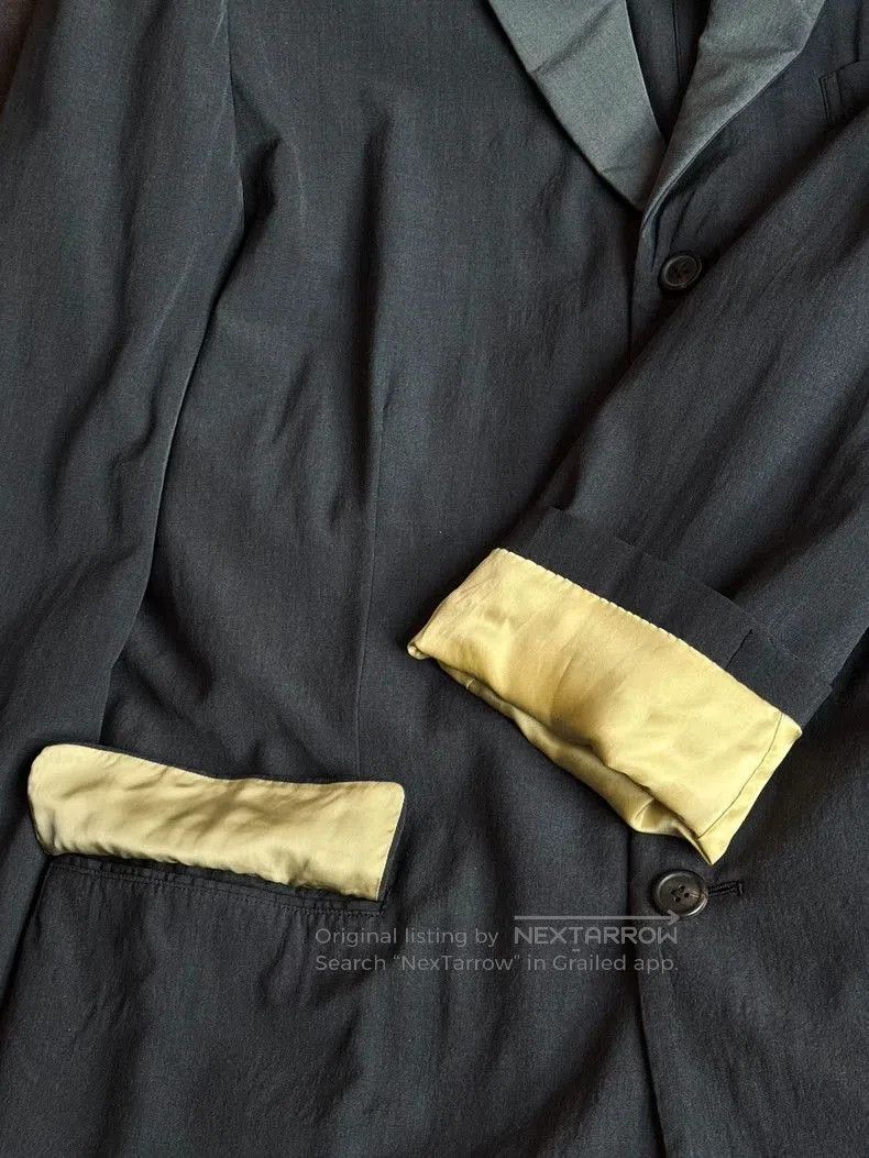 Yohji Yamamoto Yohji Yamamoto Contrast Collar Wool Blazer. Size US XS / EU 42 / 0 - 4 Thumbnail