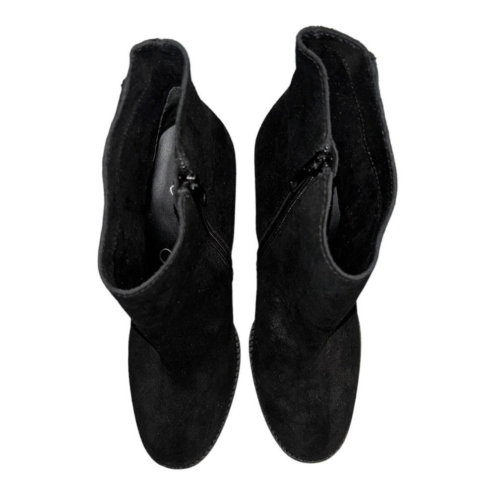Designer Arturo Chiang l Black Suede Leather Booties W Fringe Size 9 Size US 9 / IT 39 - 3 Thumbnail
