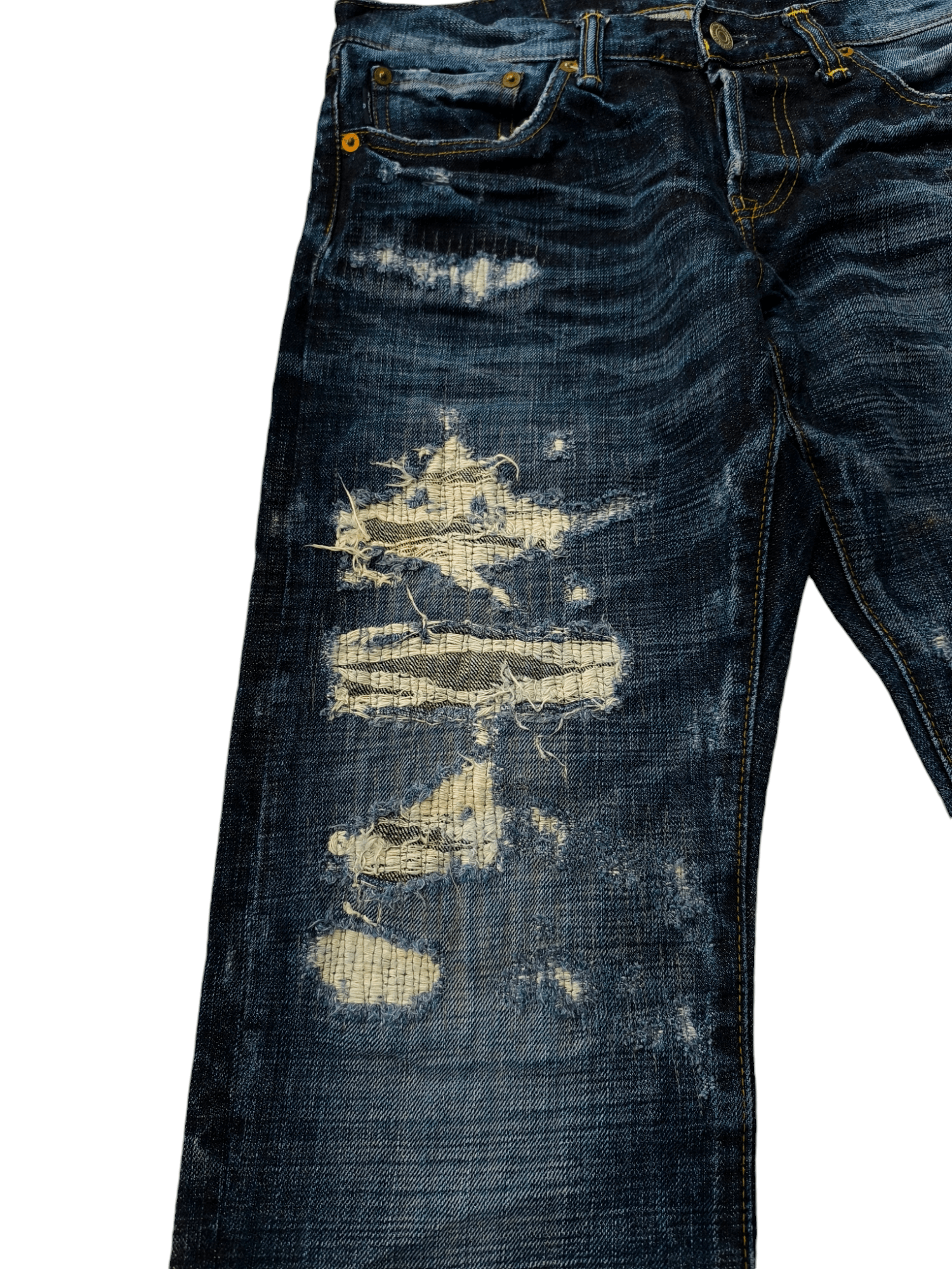 Eternal × Japanese Brand JAPAN ETERNAL DISTRESSED JEANS Size US 32 / EU 48 - 6 Thumbnail