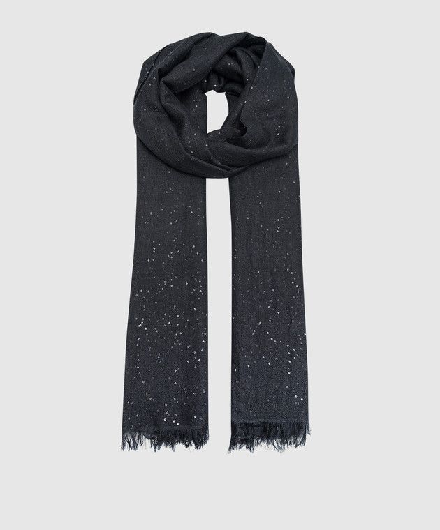Brunello Cucinelli o1y0725 Size : OS / Scarf in Black Size ONE SIZE - 1 Thumbnail