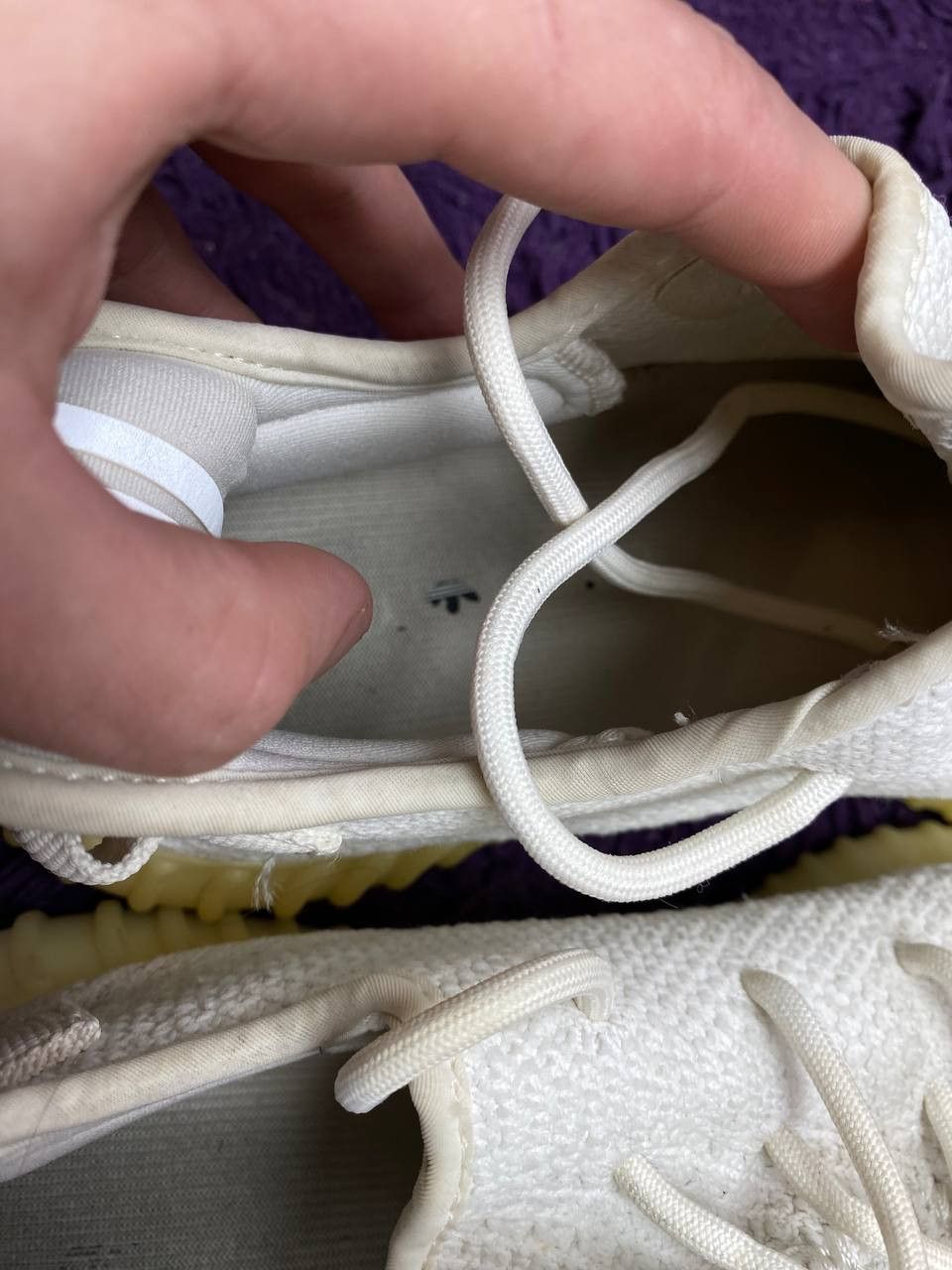 Adidas Adidas Yeezy Boost 350 V2 Cream Triple White Low Sneakers Size US 10.5 / EU 43-44 - 12 Thumbnail