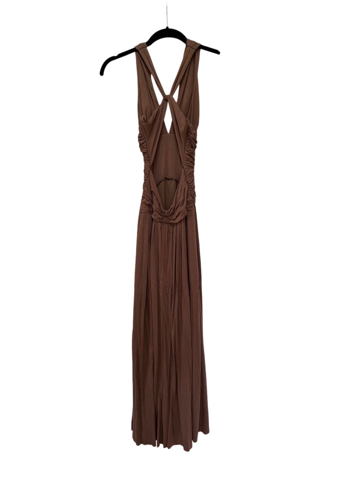 Vintage Rubber Ducky women’s S brown Grecian goddess maxi dress Size S / US 4 / IT 40 - 2 Thumbnail