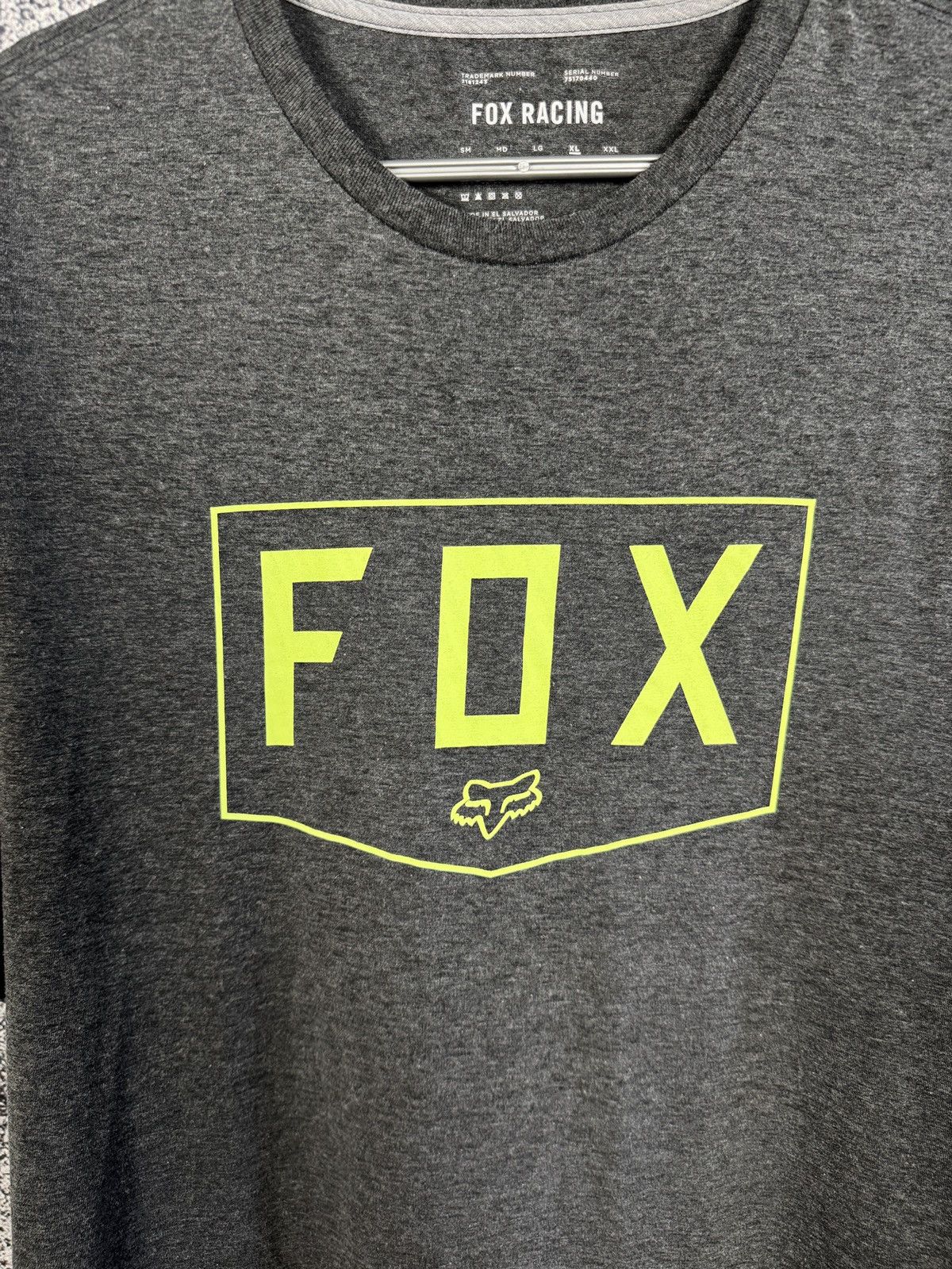 Fox Racing Men’s FOX Racing Short Sleeve Gray T-Shirt Big Logo Size XL Size US XL / EU 56 / 4 - 6 Thumbnail