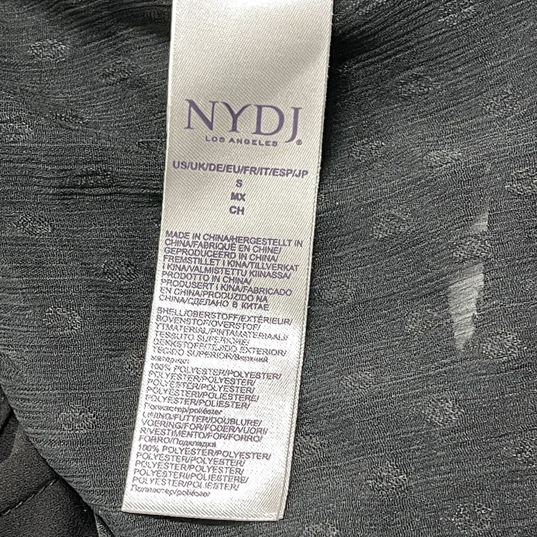 NYDJ NYDJ Shirt Women S Black Sheer Long Sleeve Round Neck Casual/Business/Party Minimalist Fairy Grunge Whimsigoth Witchy Vamp 90s Style Theme Solid Size S / US 4 / IT 40 - 6 Thumbnail
